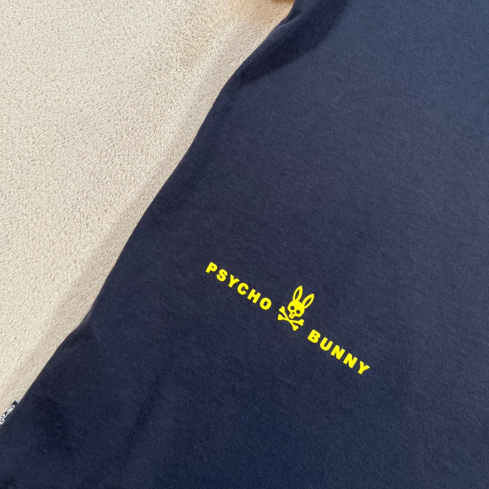 Psycho Bunny T-Shirt Men’s Size 2 XXS Navy Blue Pima Cotton Graphic Logo Casual