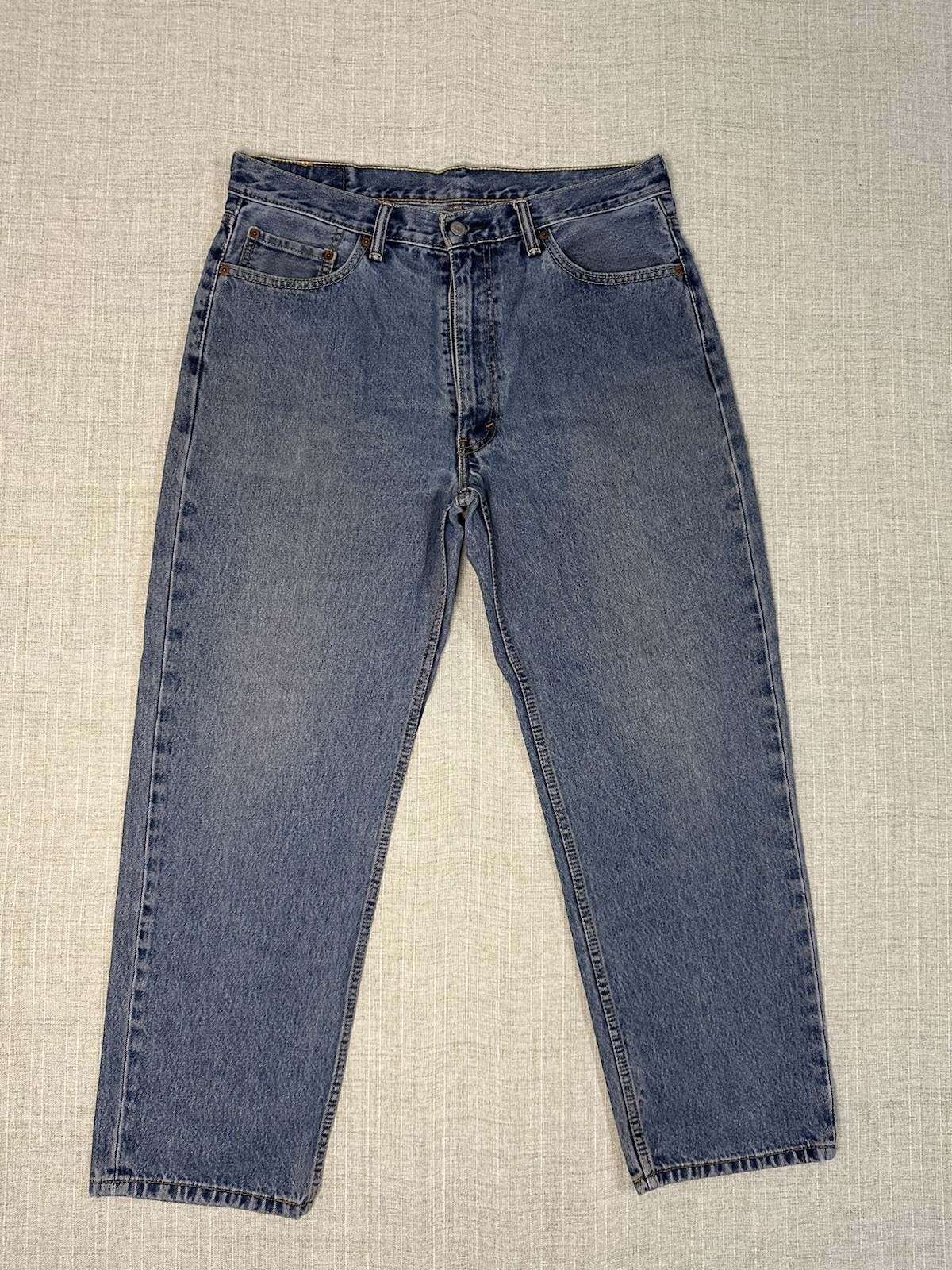 Levi’s 550 Relaxed Fit Medium Blue 100% Cotton Denim Jeans Men’s 36X30