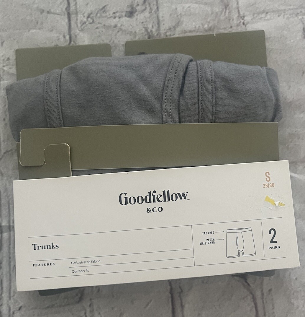 Goodfellow Comfort Fit Trunks Tag Free Gray Size Small 28/30” Underwear Soft