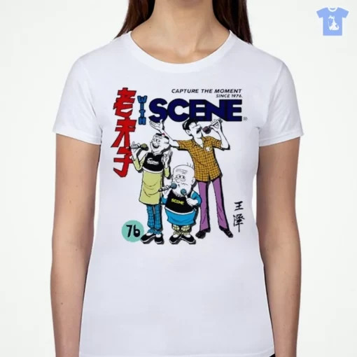 Vintage Old Master Q Cartoon Scene Graphic Shirt
