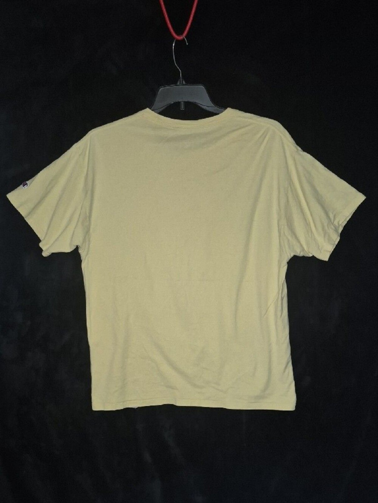 Champion Short Sleeve Tee in Pale Yellow with White Logo