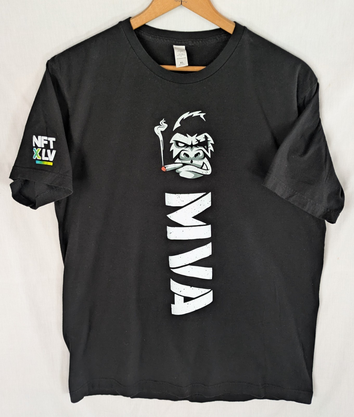 MFT XLV Gorilla Smoking Graphic MENS XL CUSTOM TSHIRT Black Logo Token Conferenc