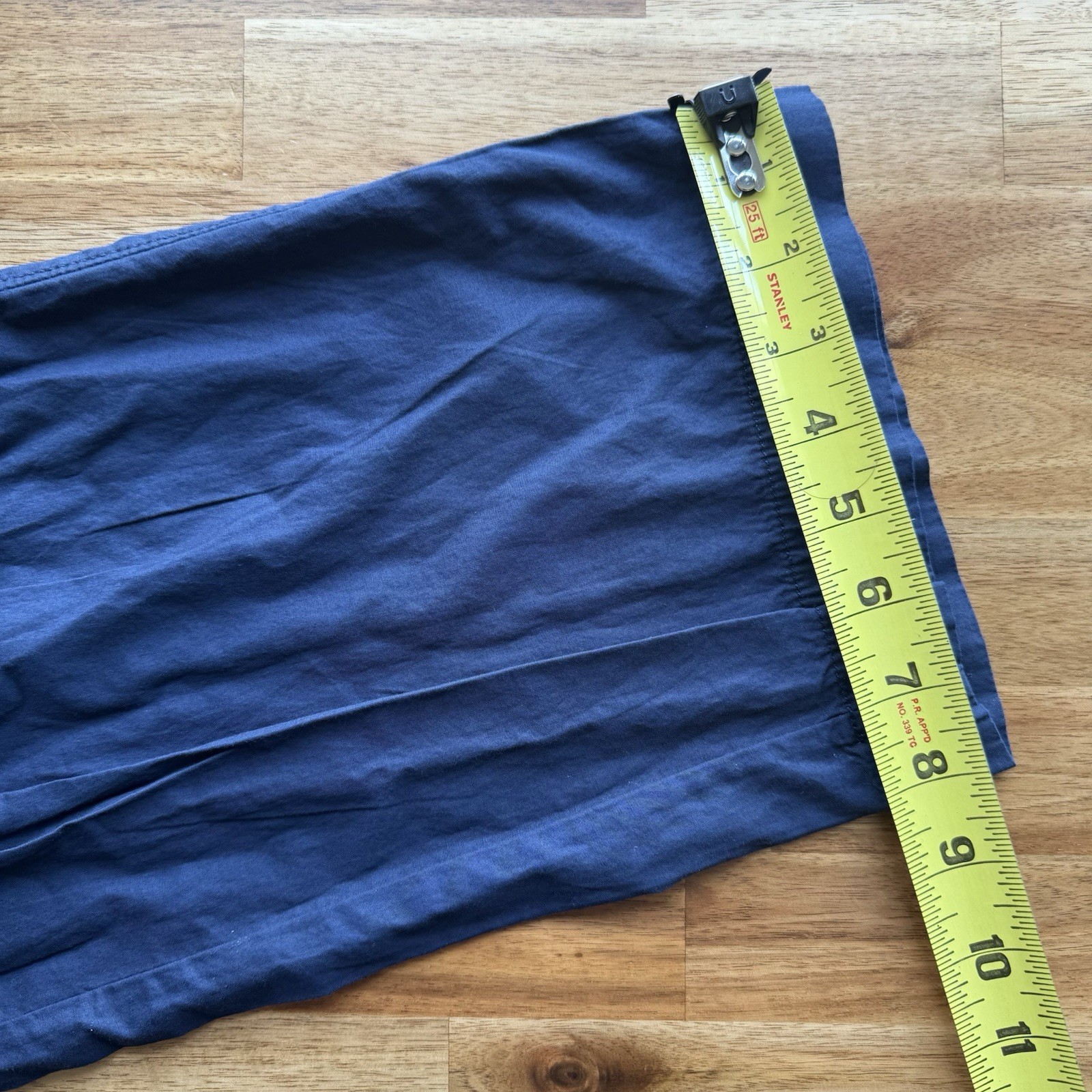 BERLE VINTAGE Washed Stoned & Beaten Pants Blue Cotton~SEE MEASUREMENTS NWT