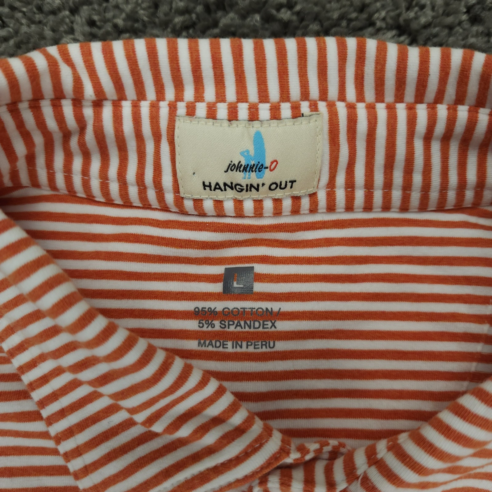 Texas Longhorns Shirt Mens Large Burnt Orange Johnnie O Polo Hangin Out Golf
