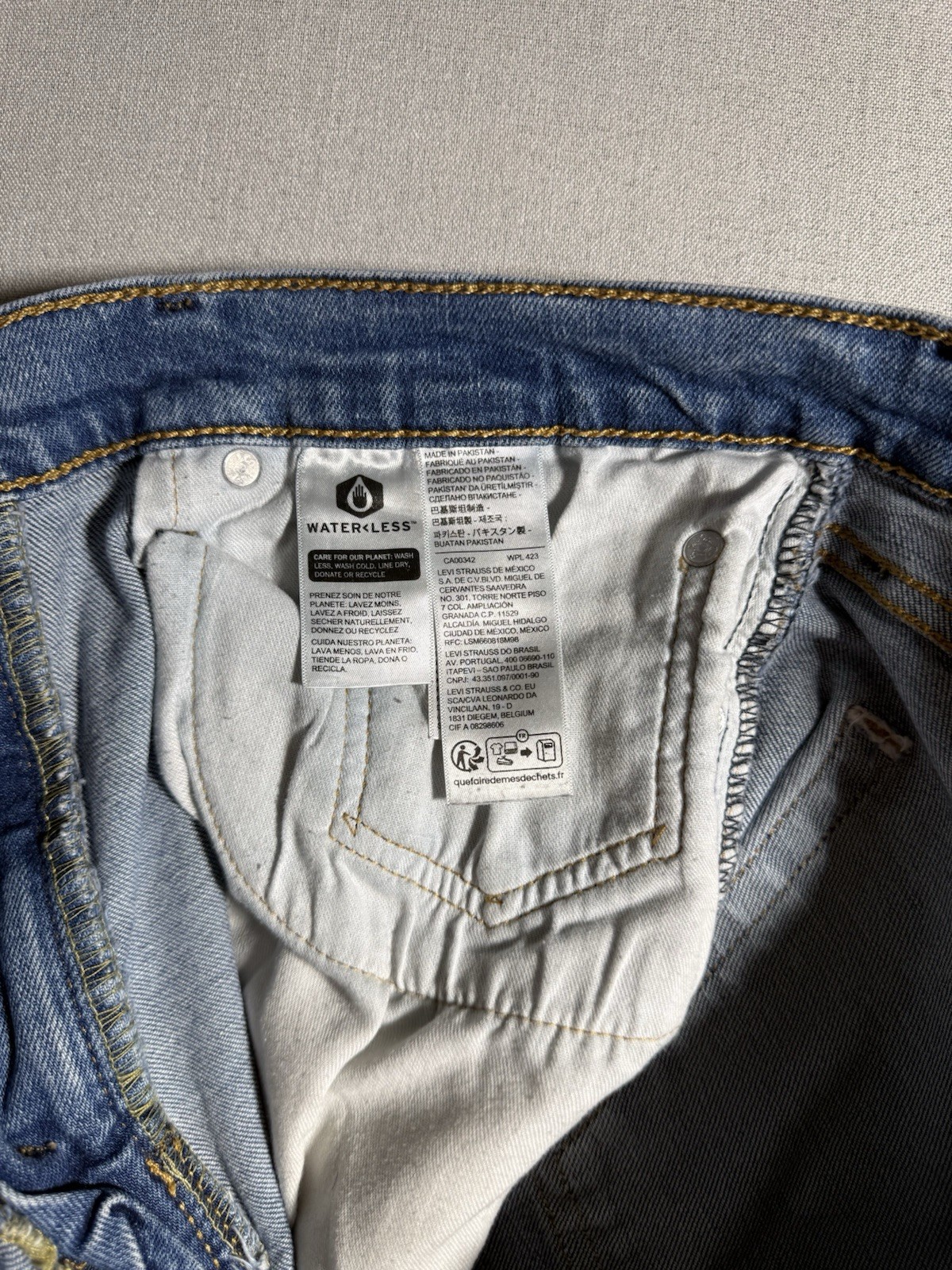 Levi Strauss & Co Blue 514 Straight Denim Jeans Medium Wash Men’s 34WX34L