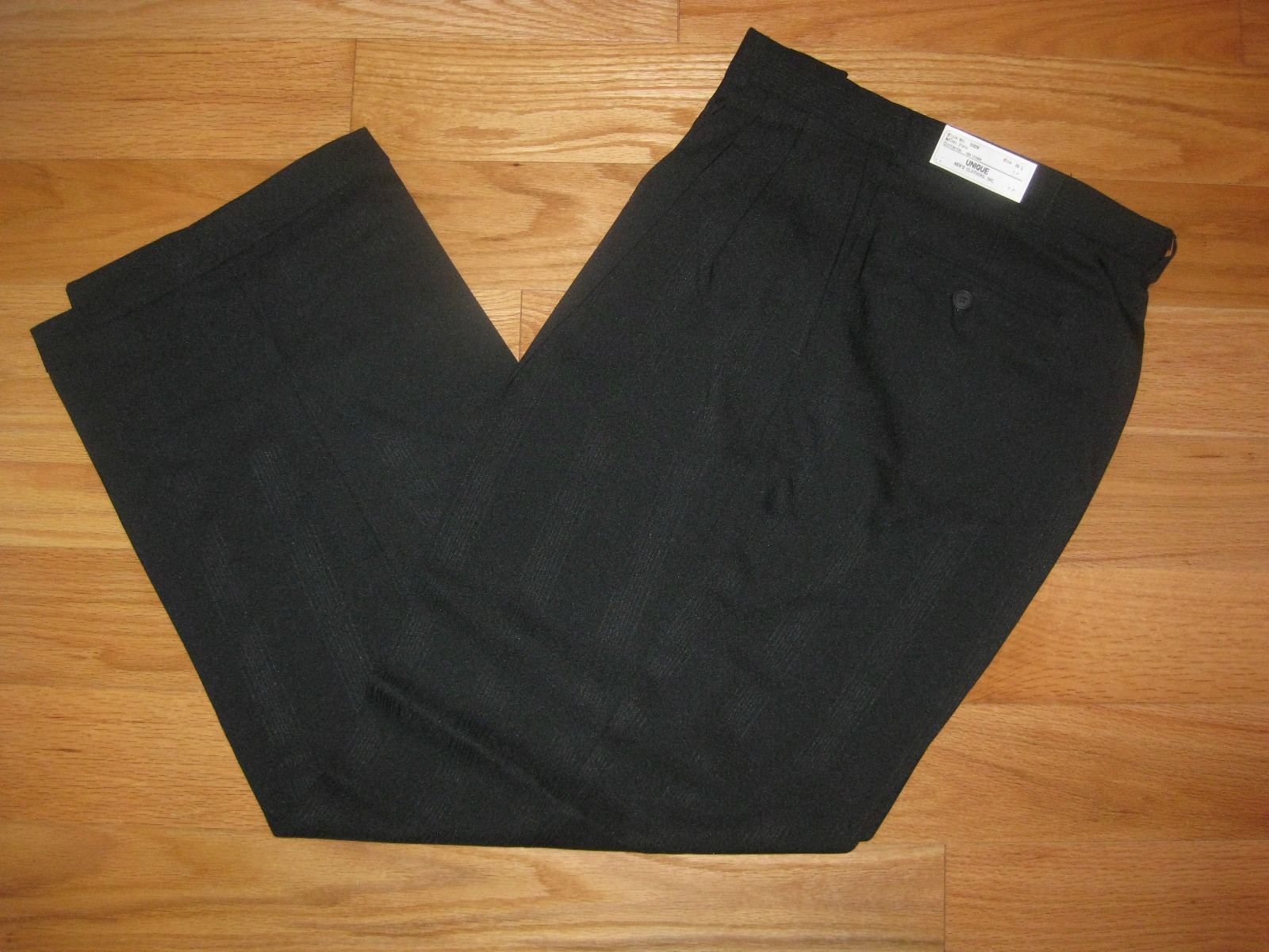 Mens Pants Unique Black Dress Cuffed 32 34 36 38 X 32 Style #2 NEW made in USA