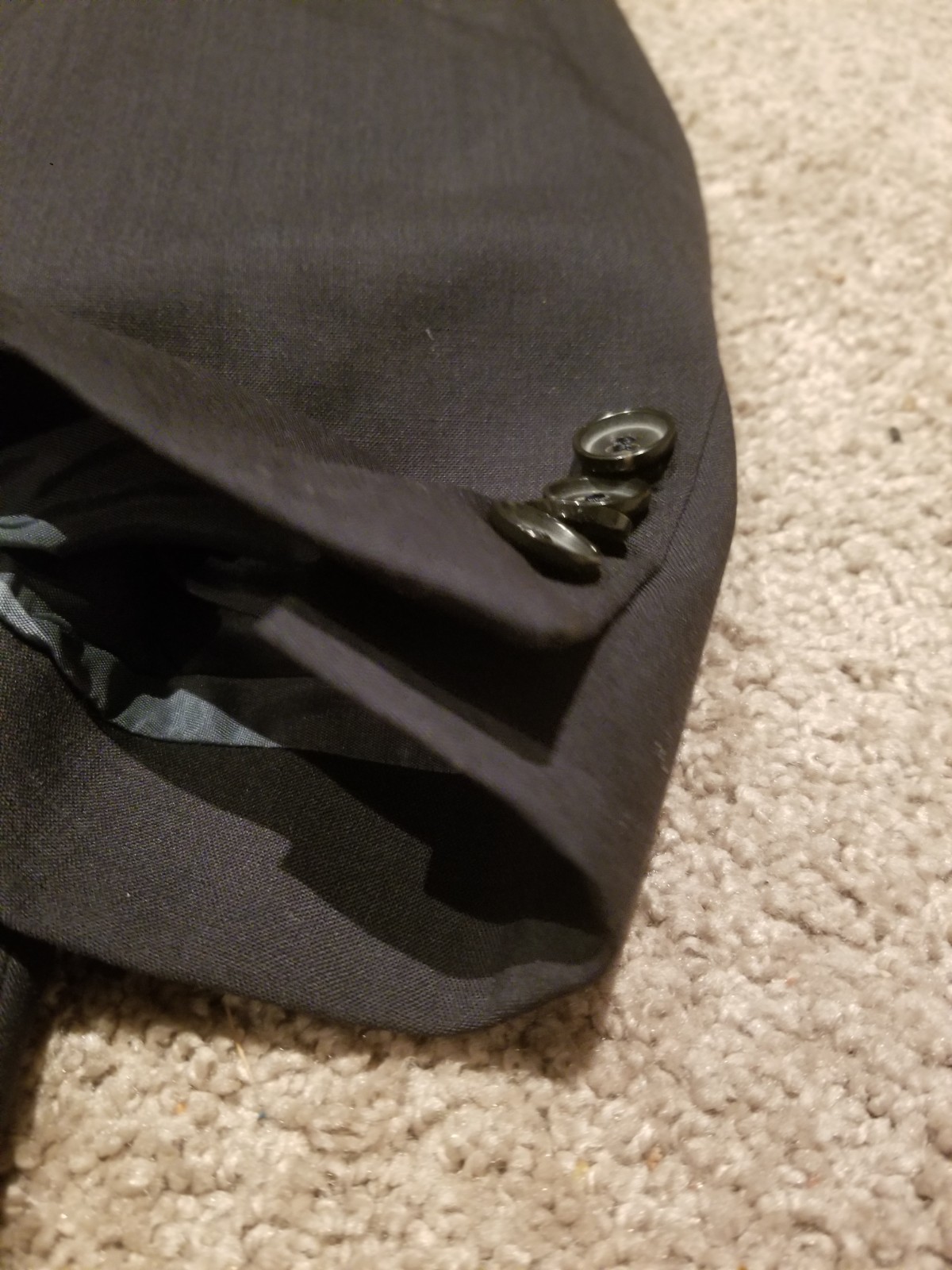 Current Hugo Boss 2B Suit 40L 40 Long STRETCH 98% Wool 2% Elastane Gunmetal