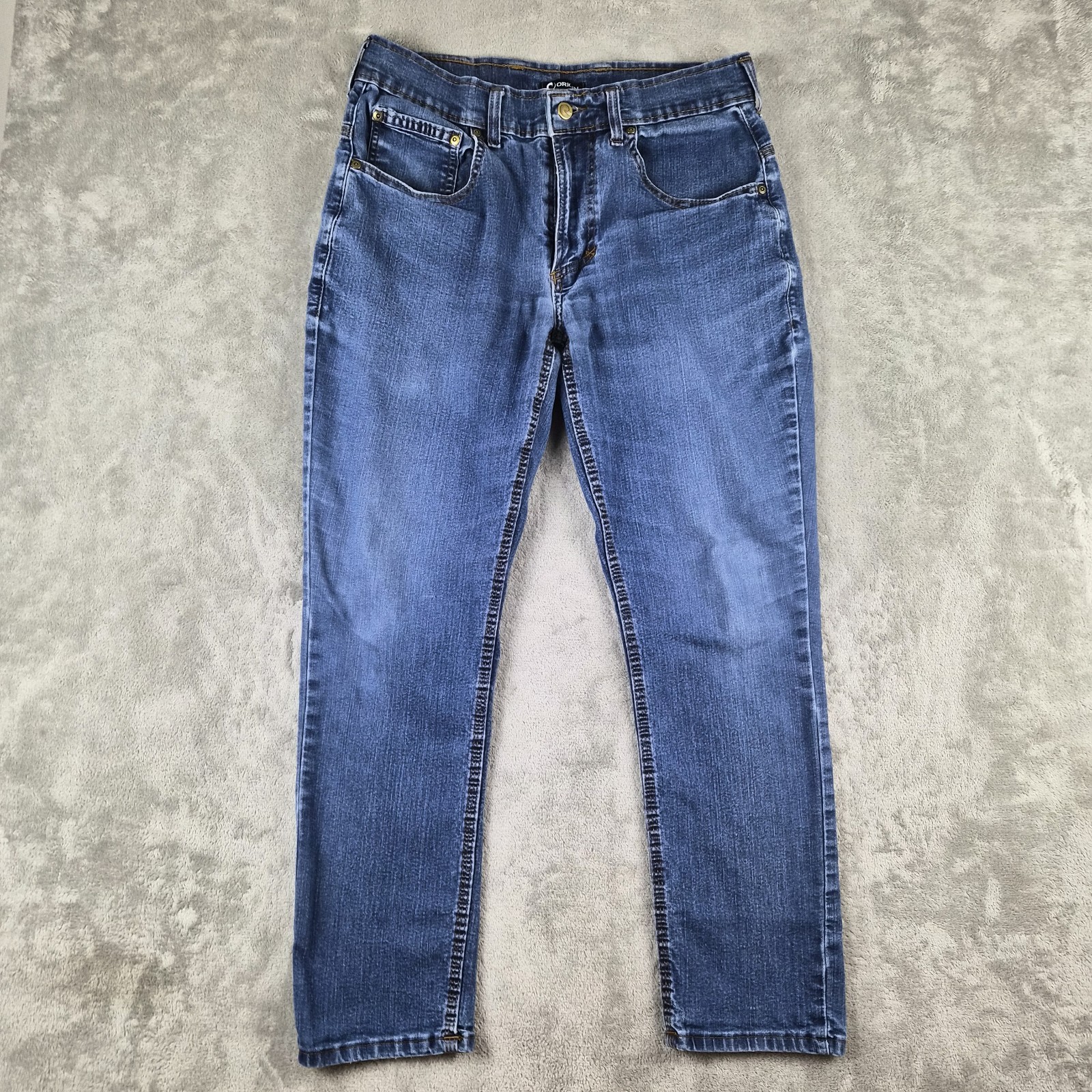 Origin Delta 68 Fighter Fit Jeans Mens 32×30 Blue Denim Stretch Straight Made US