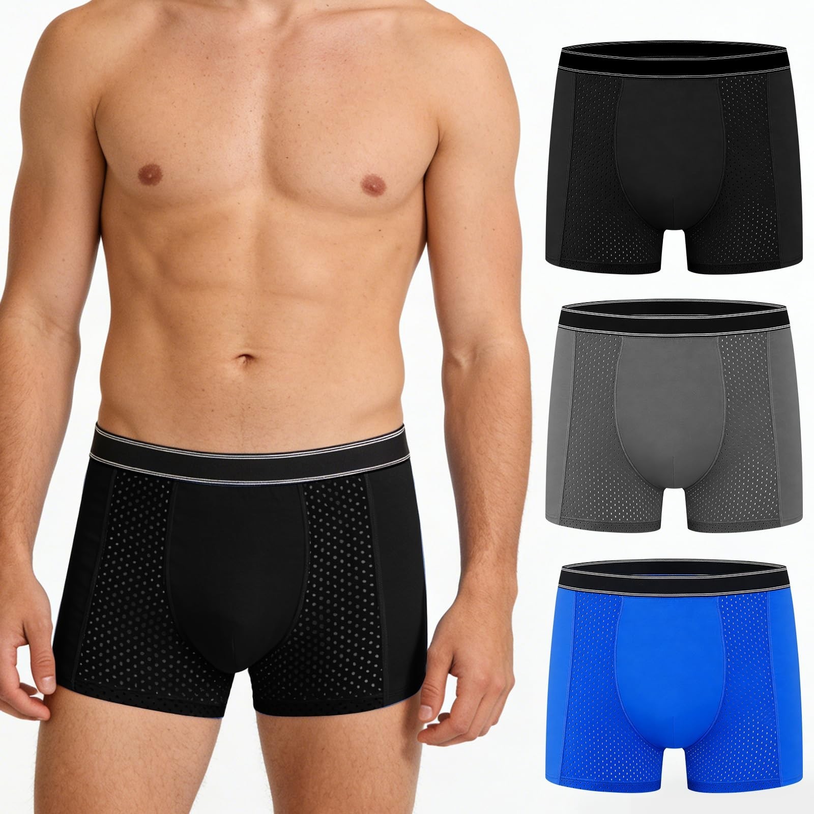 Men’s Incontinence Underwear – Upgraded 200ml Absorb Leakproof Boxer Briefs with