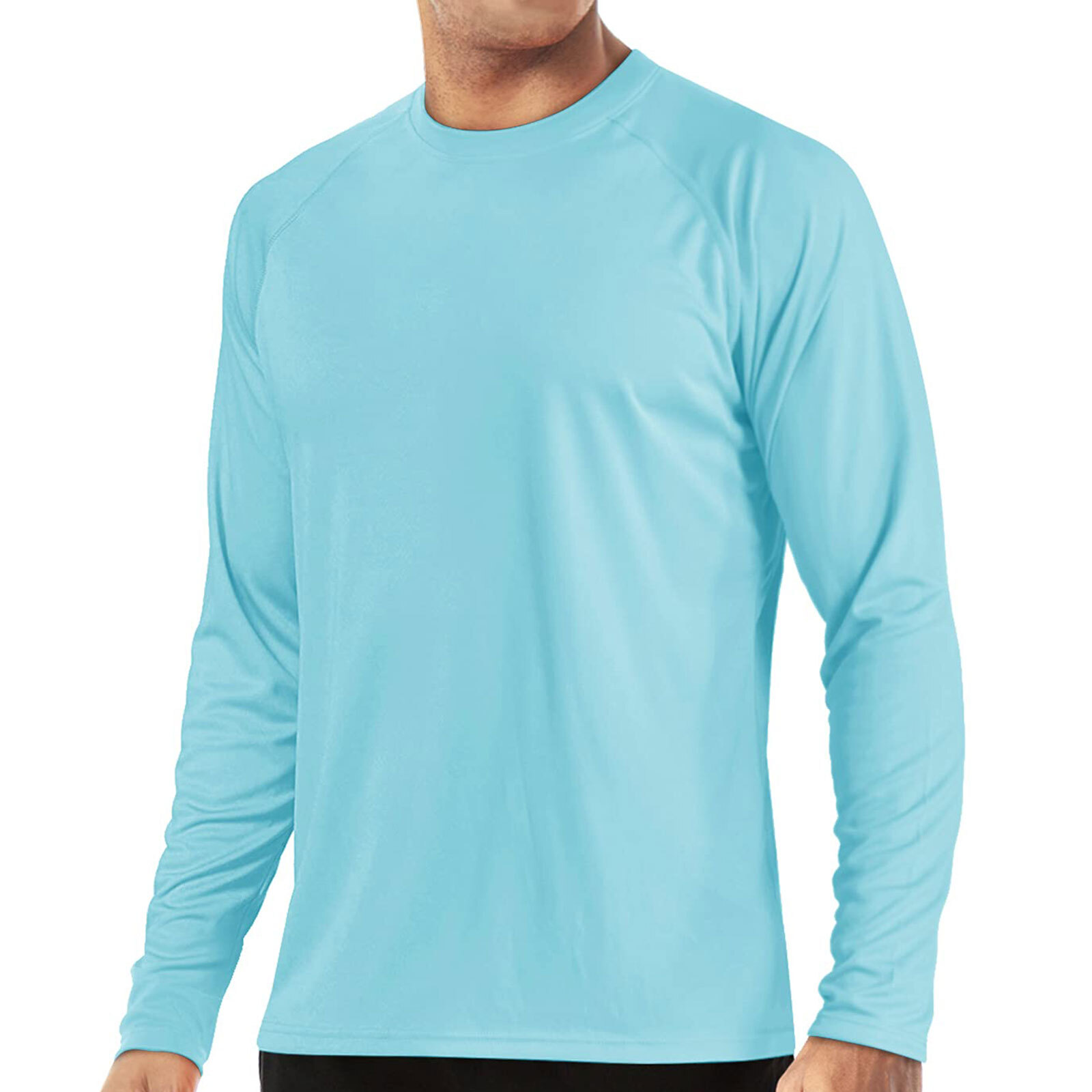 Men’s UPF 50+ UV Protection Long Sleeve T-Shirt Sun Block Casual Fishing Shirts