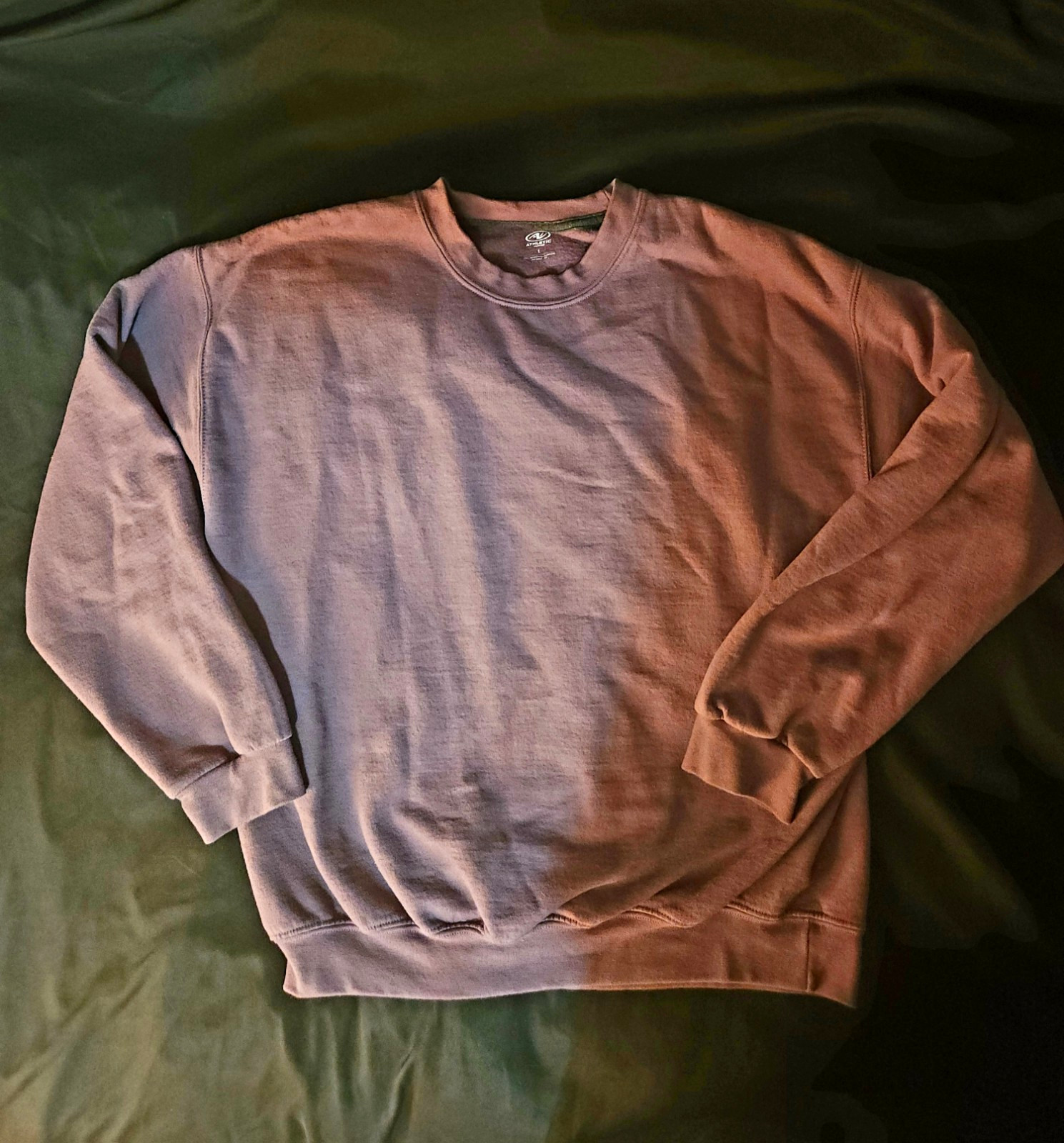 Athletic Works Men’s Fleece Crewneck Sweatshirt Purple Size Large Pullover