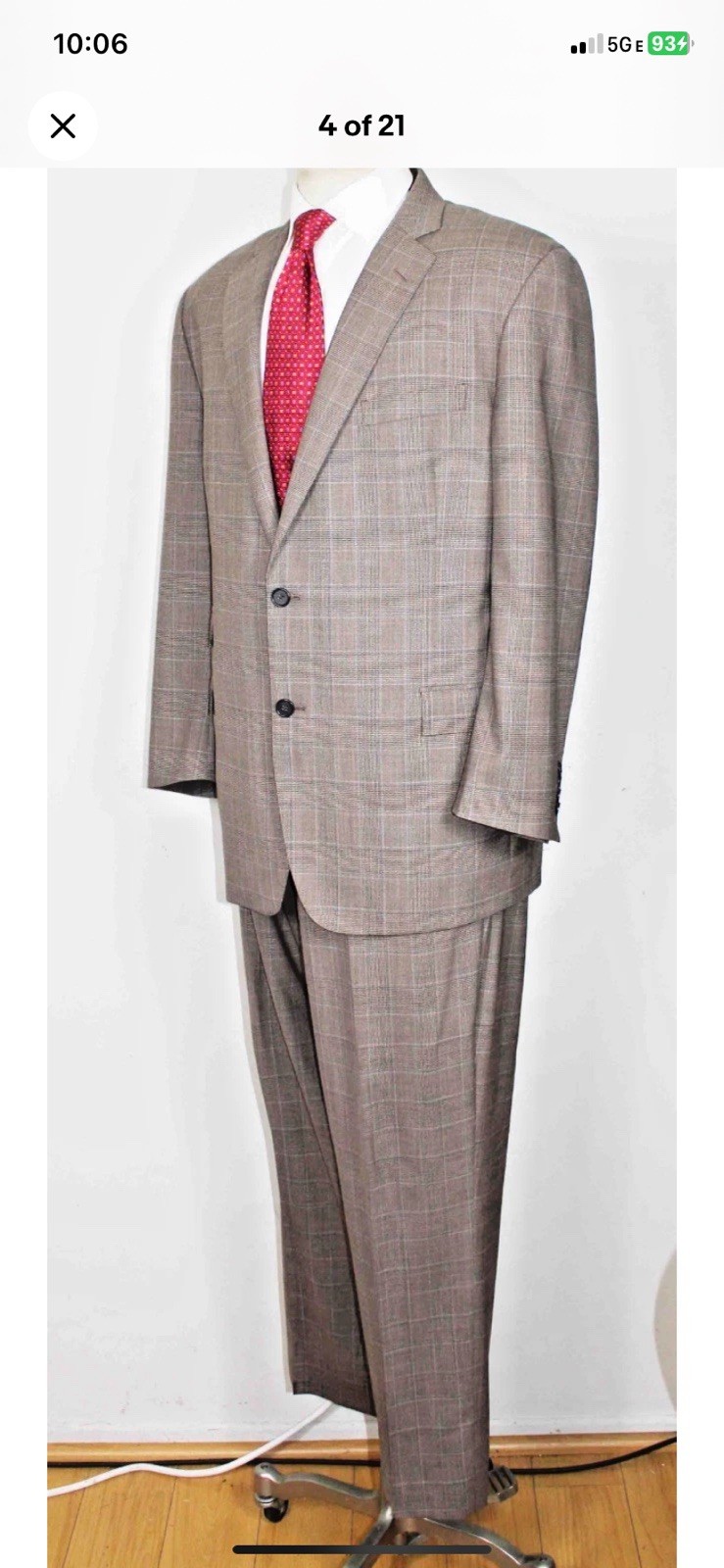 Brooks Brothers 100% wool men’s Fitted 2-pc suit 46r/40