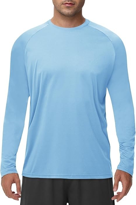 Men’s UPF 50+ UV Protection Long Sleeve T-Shirt Sun Block Casual Fishing Shirts