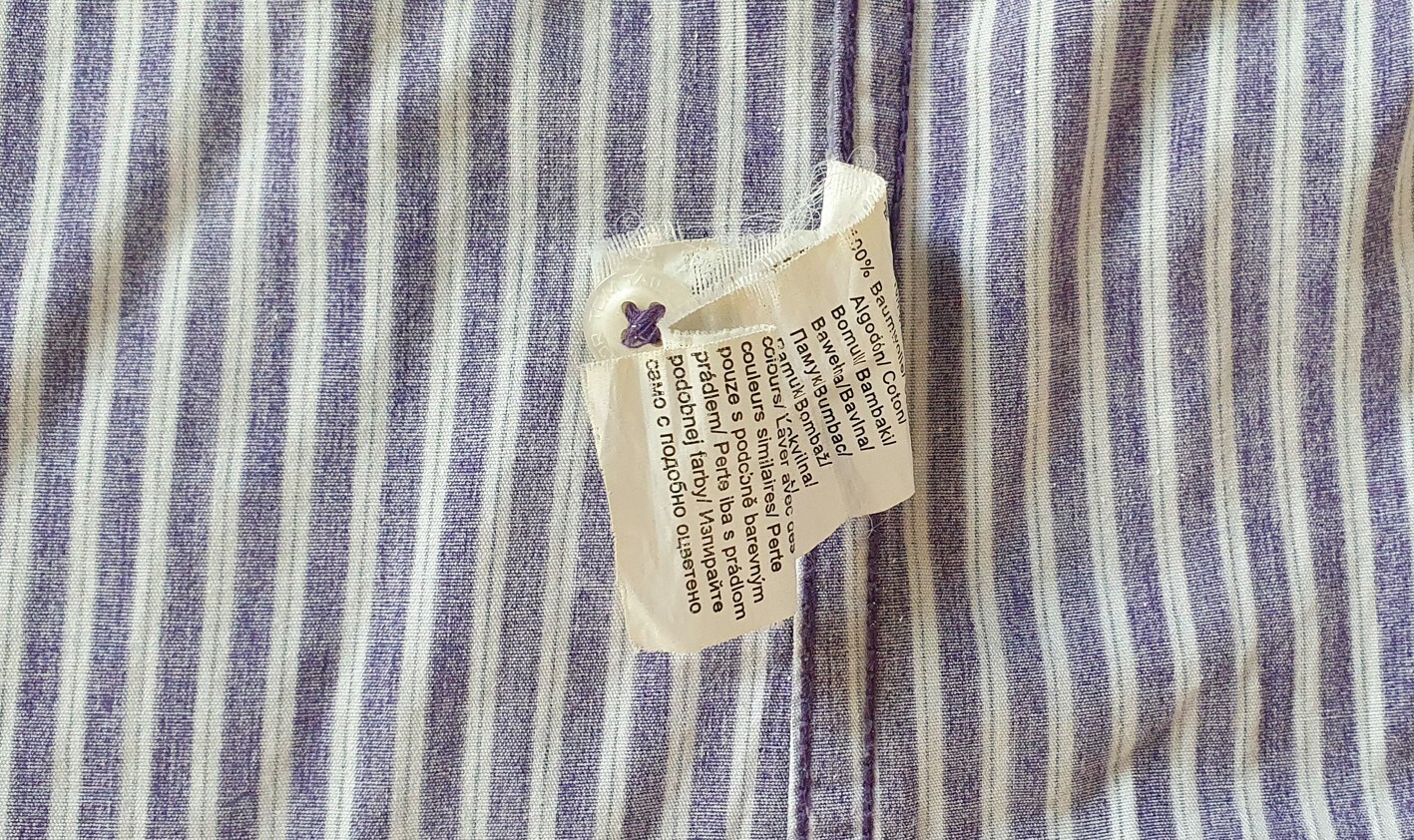 Tom Tailor Mens Shirt XL Long Sleeve, Purple Striped, Good Condition