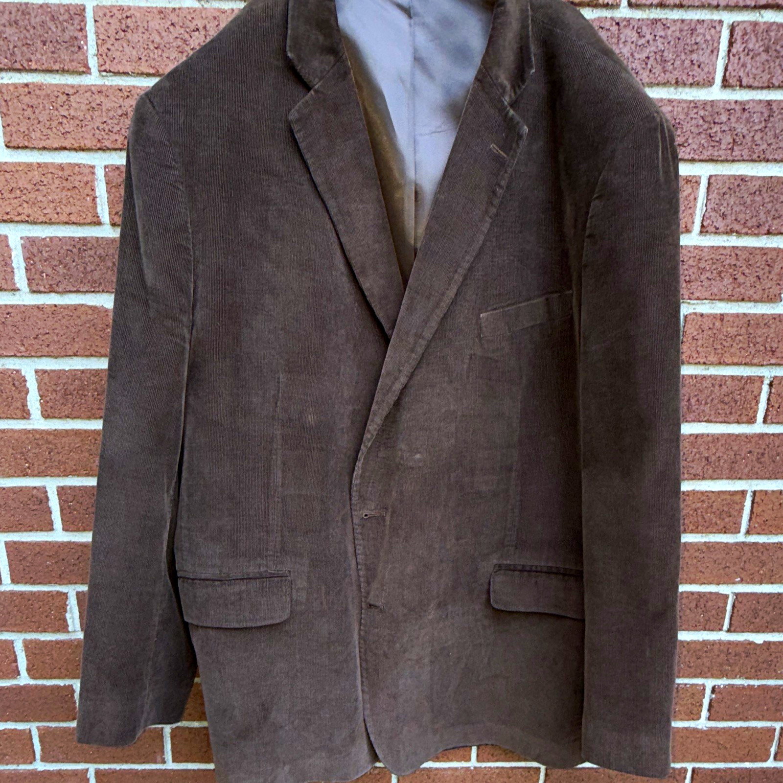 Stafford Men’s Brown Cotton Corduroy Sport Coat 54R Classic Fit Elbow Patch