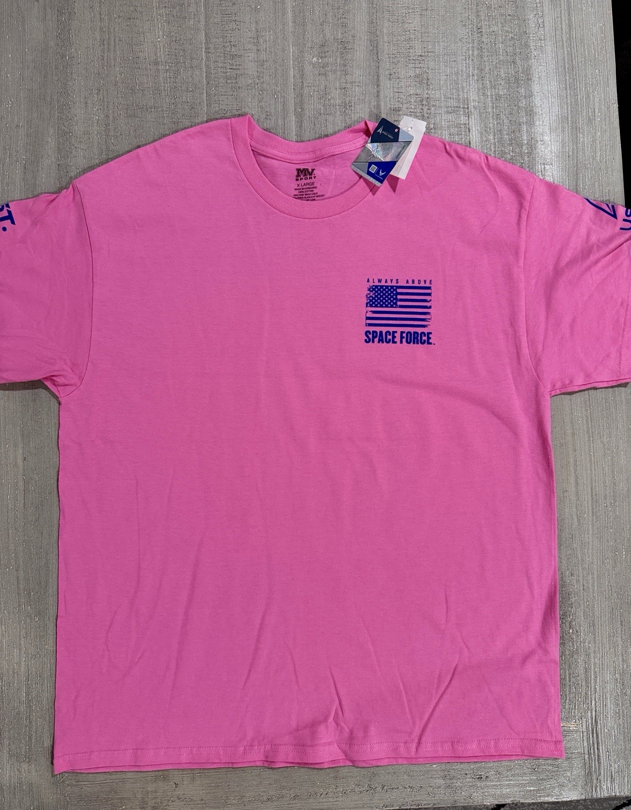 United States Space Force USSF “ALWAYS ABOVE” Pink T-Shirt -Size M / Medium NWT