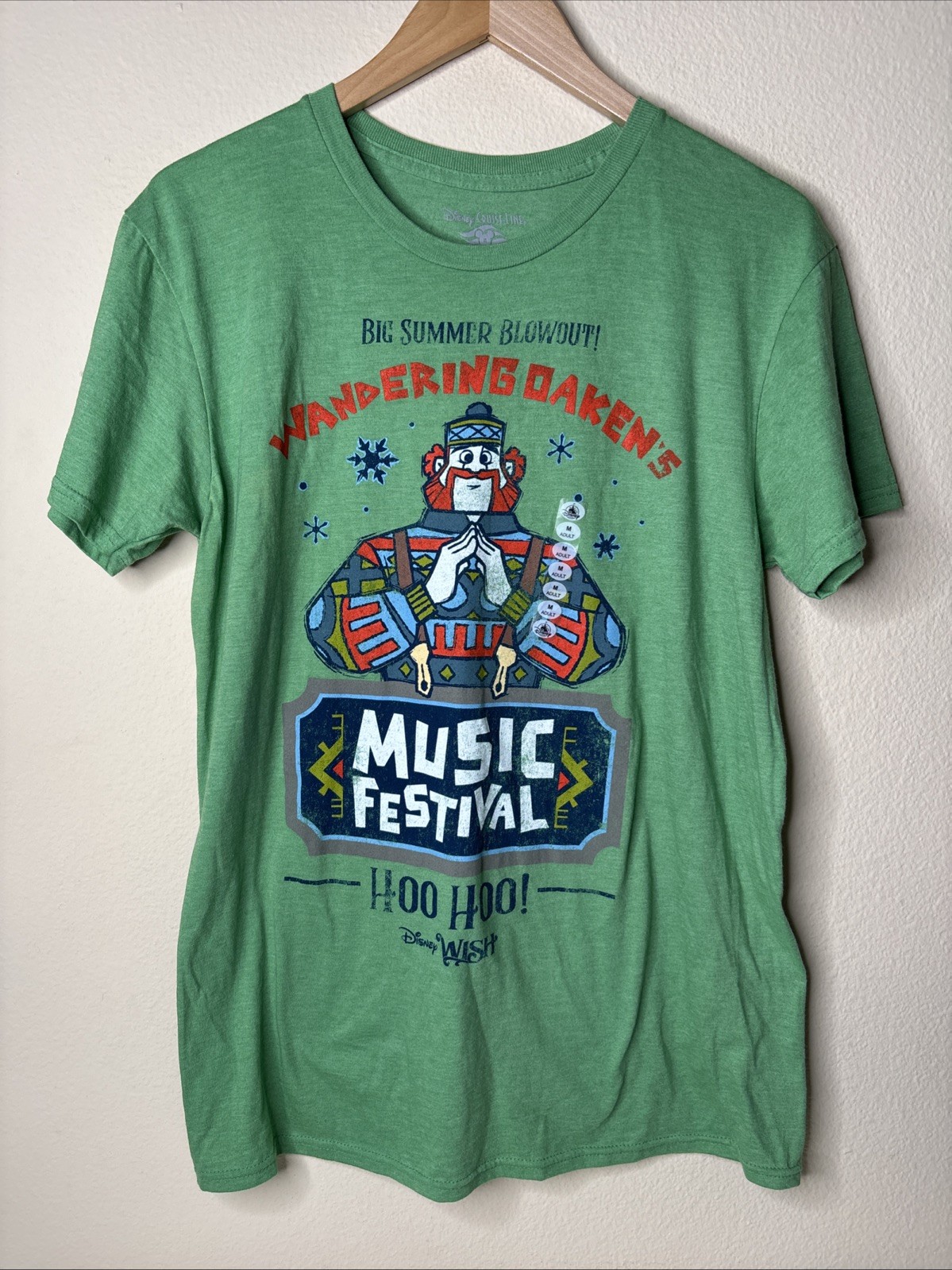 Disney Wandering Oakens Music Festival Shirt Mens Sz M Wish Cruise Art Tee