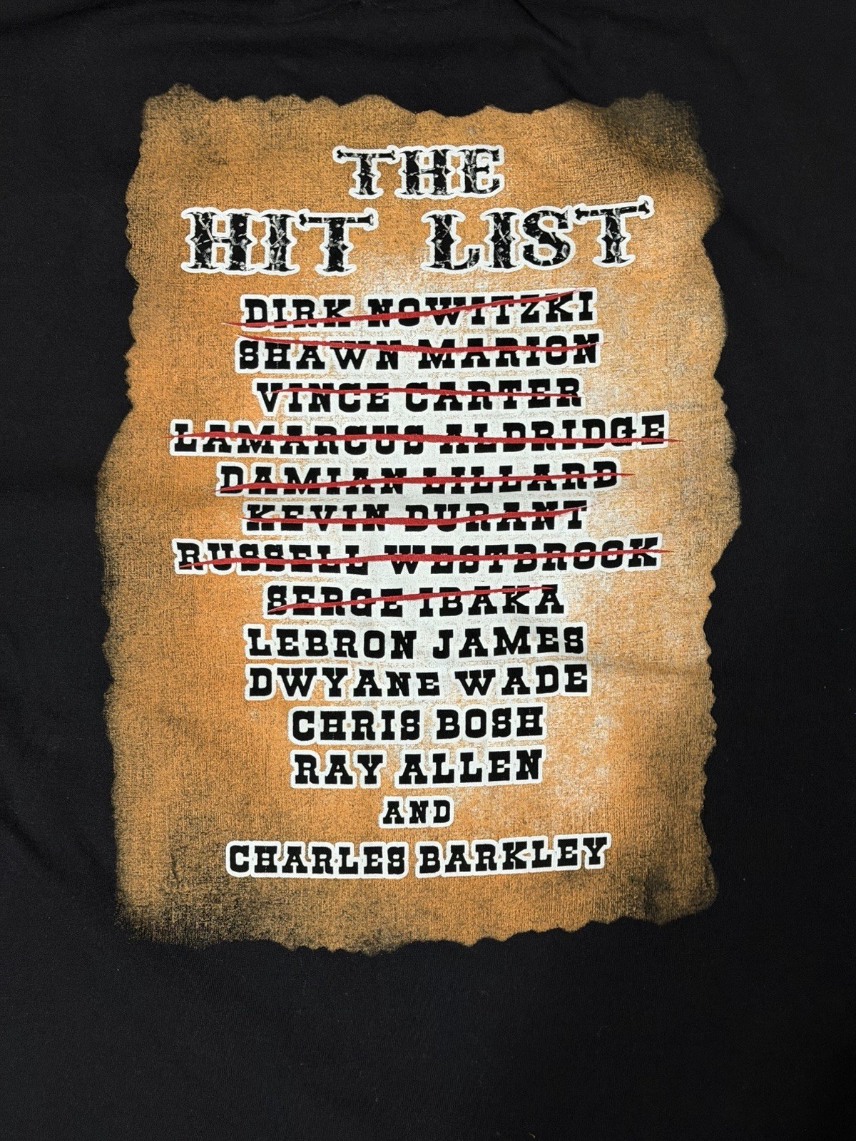 2014 Unfinished Business The Hit List LeBron James T Shirt Size Large
