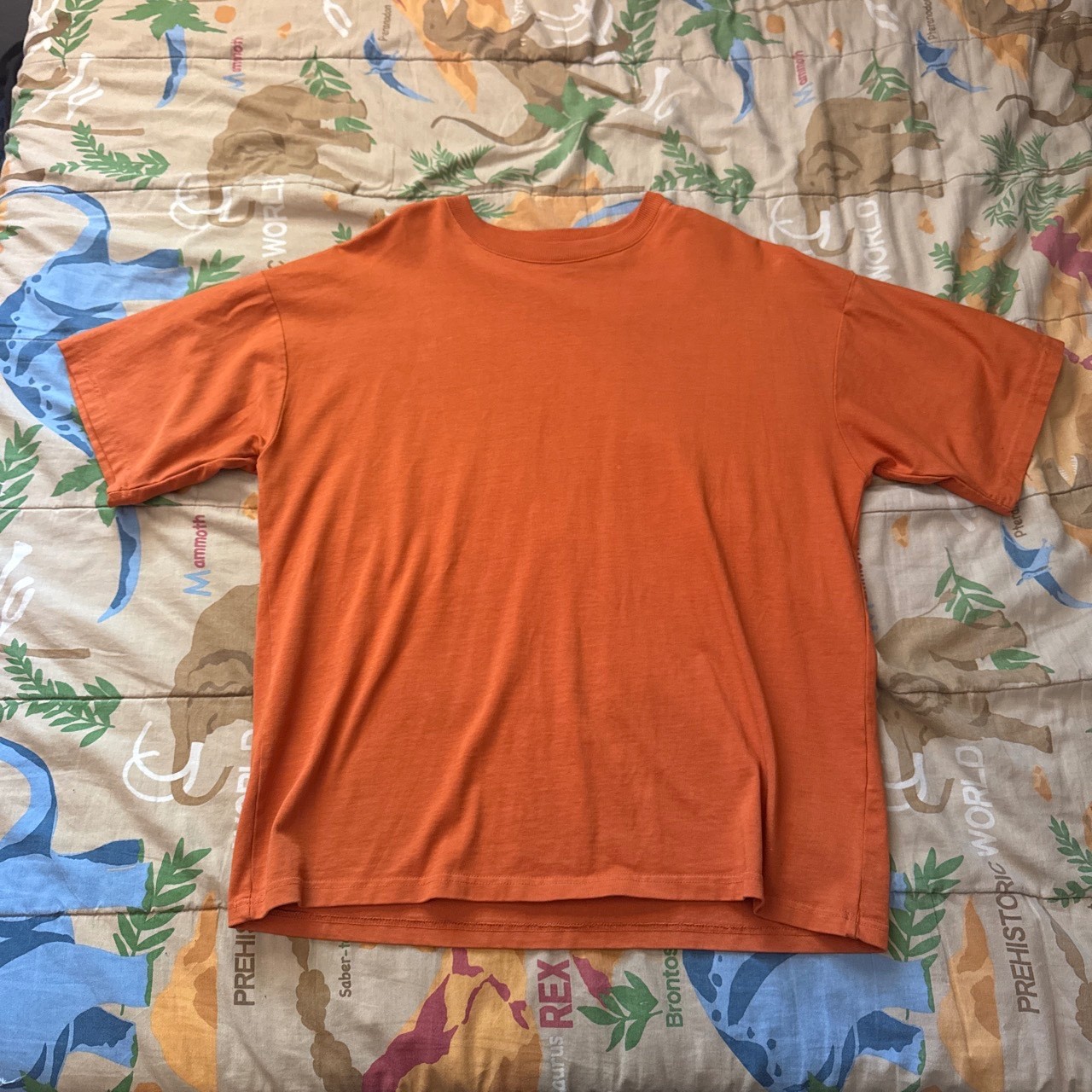 Velour Garments Orange 300GSM T-Shirt Size Large Made In Spain