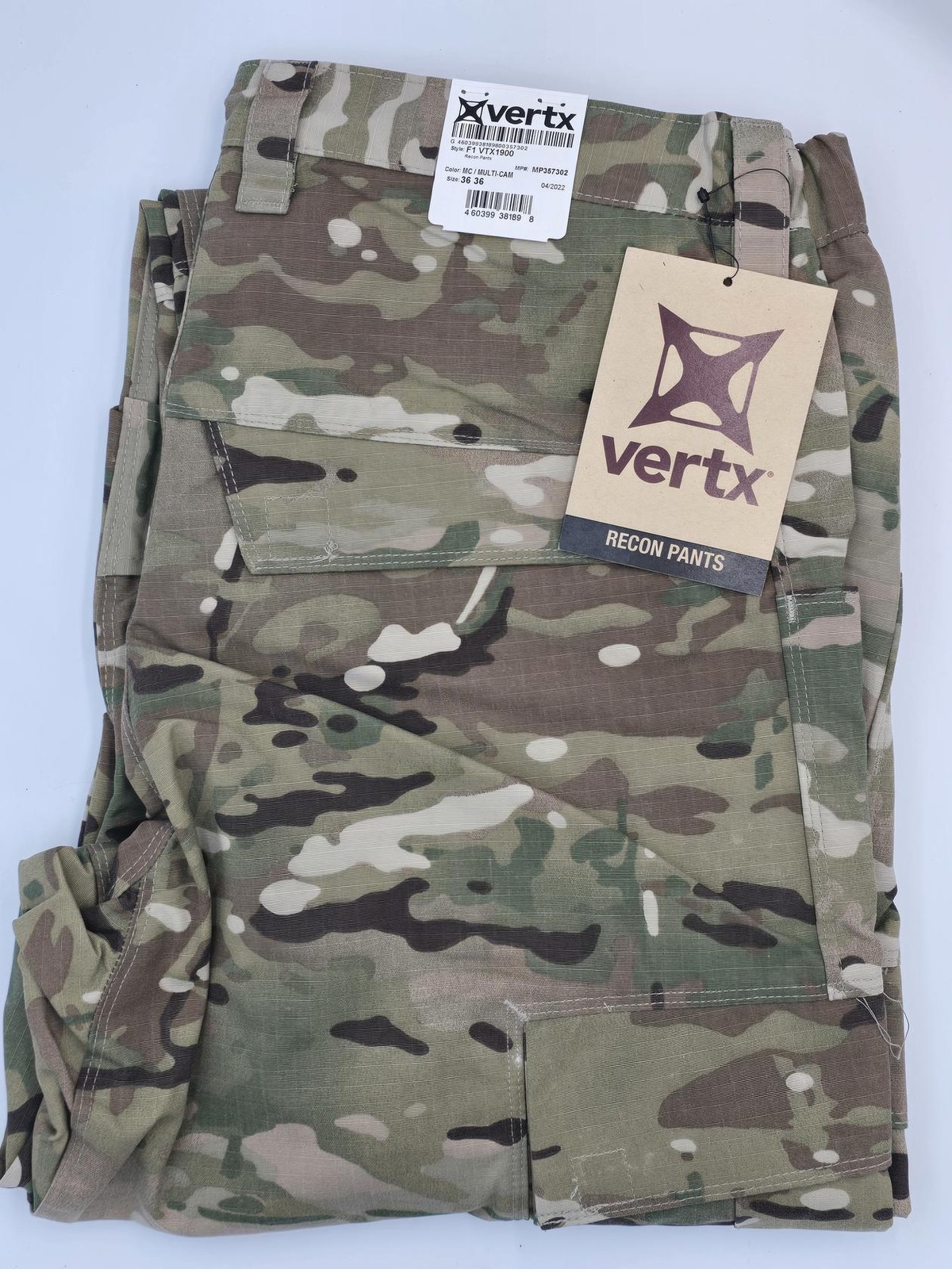 Vertx Mens Recon Combat Overt Tactical Gear Uniform Cargo Pants Multi-cam 36×36