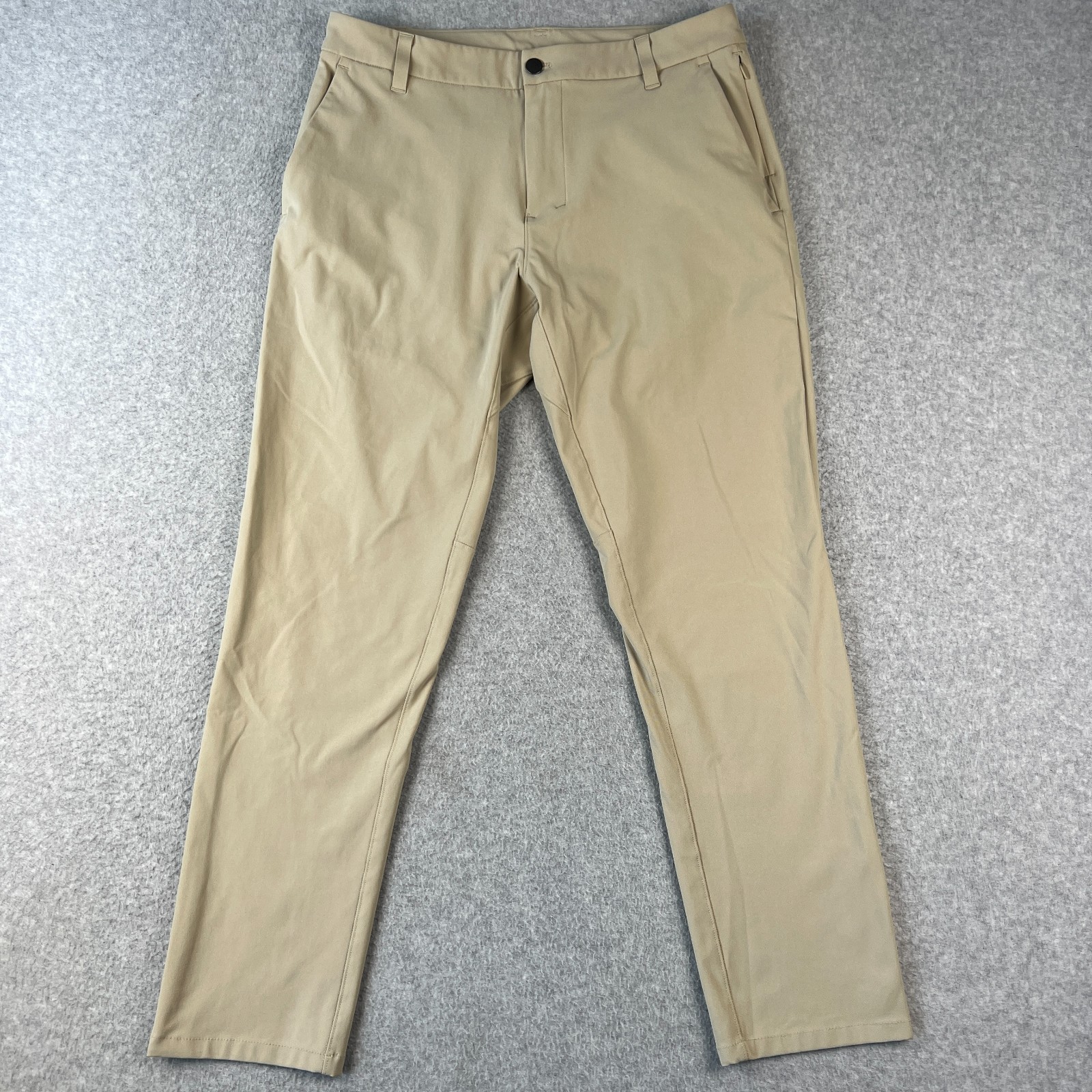 Lululemon ABC Classic Fit Warpstreme Pants Stretch 31×29 Mens Beige Tech M5AEXS