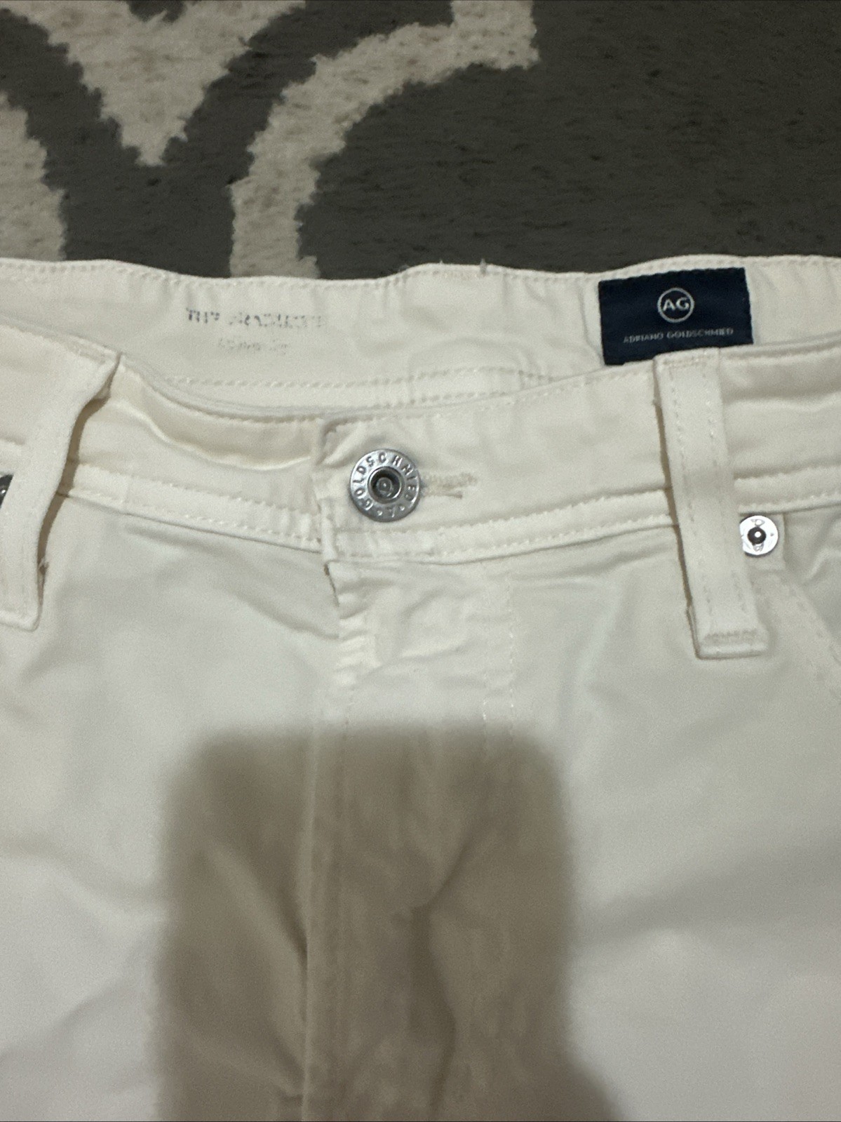 AG ADRIANO GOLDSCHMIED JEANS TELLIS WHITE CREAM SIZE 32 X 31 NEW