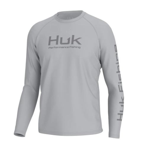 Huk Men’s Vented Pursuit Long Sleeve Shirt Harbor Mist 2XL UPF 50