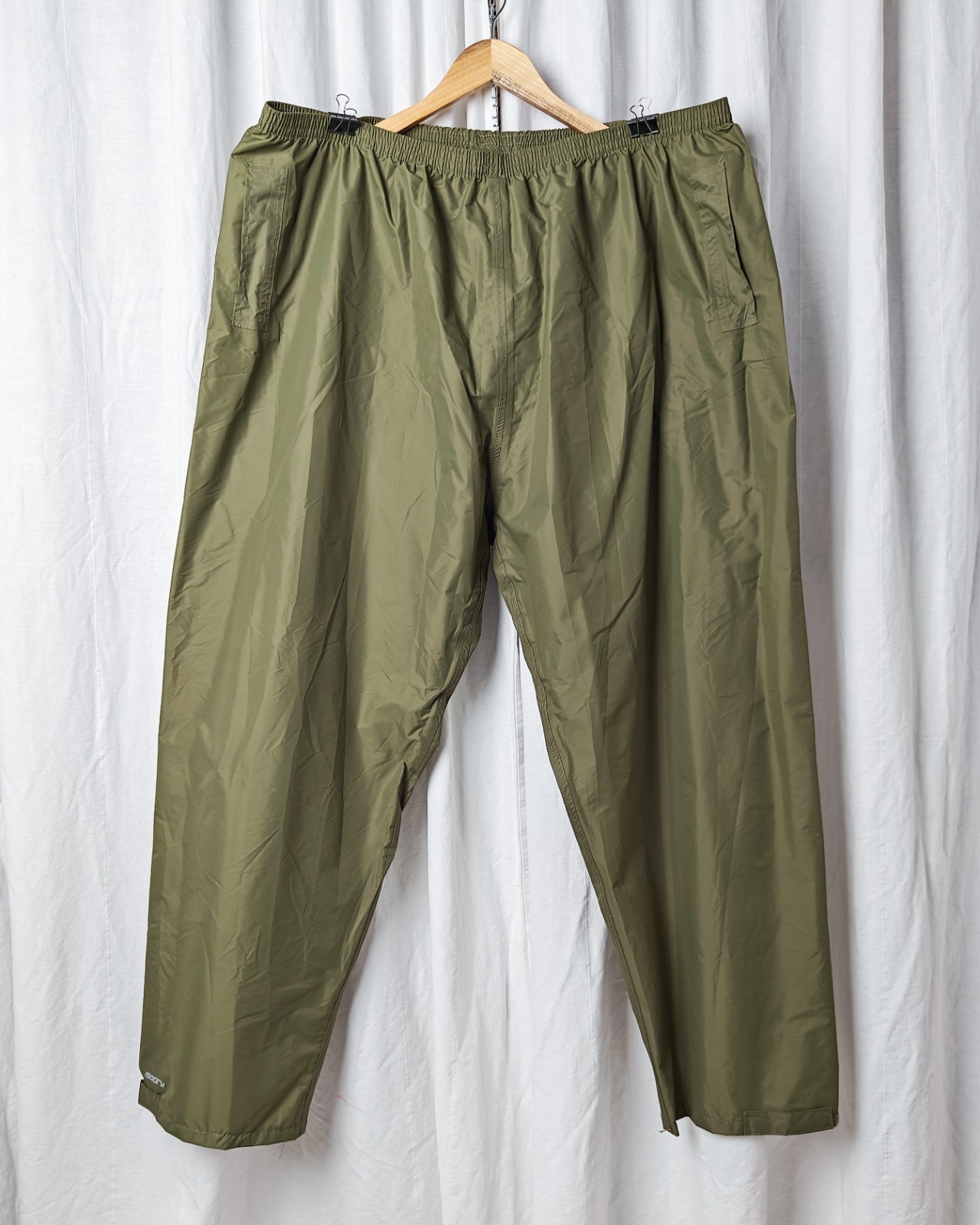 Mountain Warehouse Waterproof Breathable Overtrousers Khaki Green Plus Size