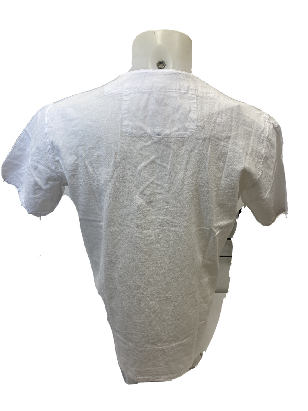 Mens Envy Lace Up Tunic Shirt WHITE Beach Top COTTON POCKET S M L XL 2XL 3XL NWT