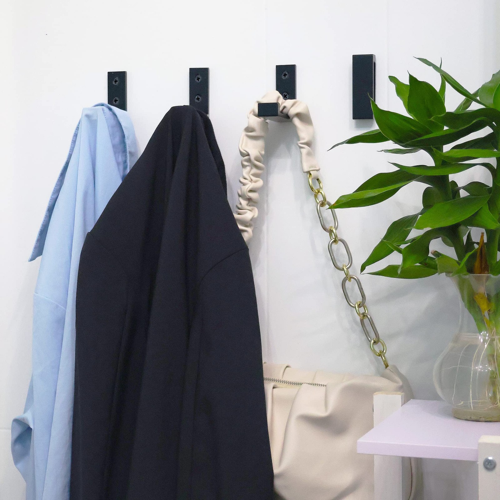 OHIYO Folding Wall Hook 2PCS Folding Coat Hooks for Hanging Heavy Duty Coat & Ba
