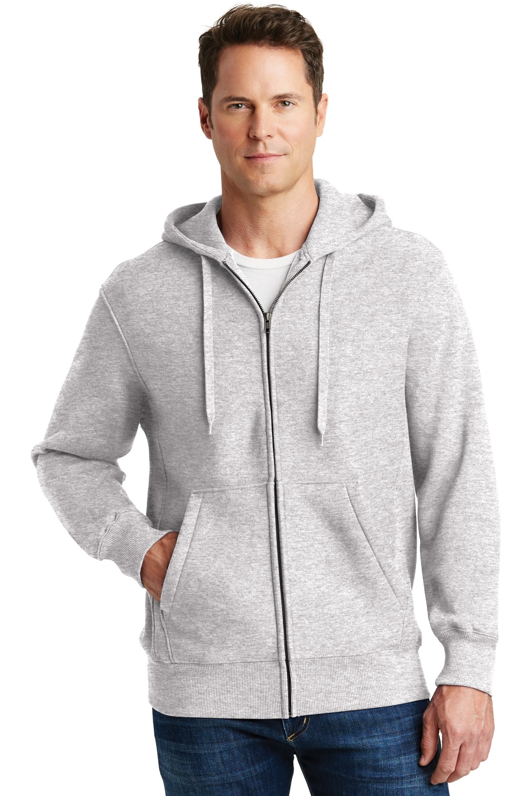 Sport-Tek Mens Long Sleeve Super Heavyweight Full-Zip Hooded Sweatshirt F282