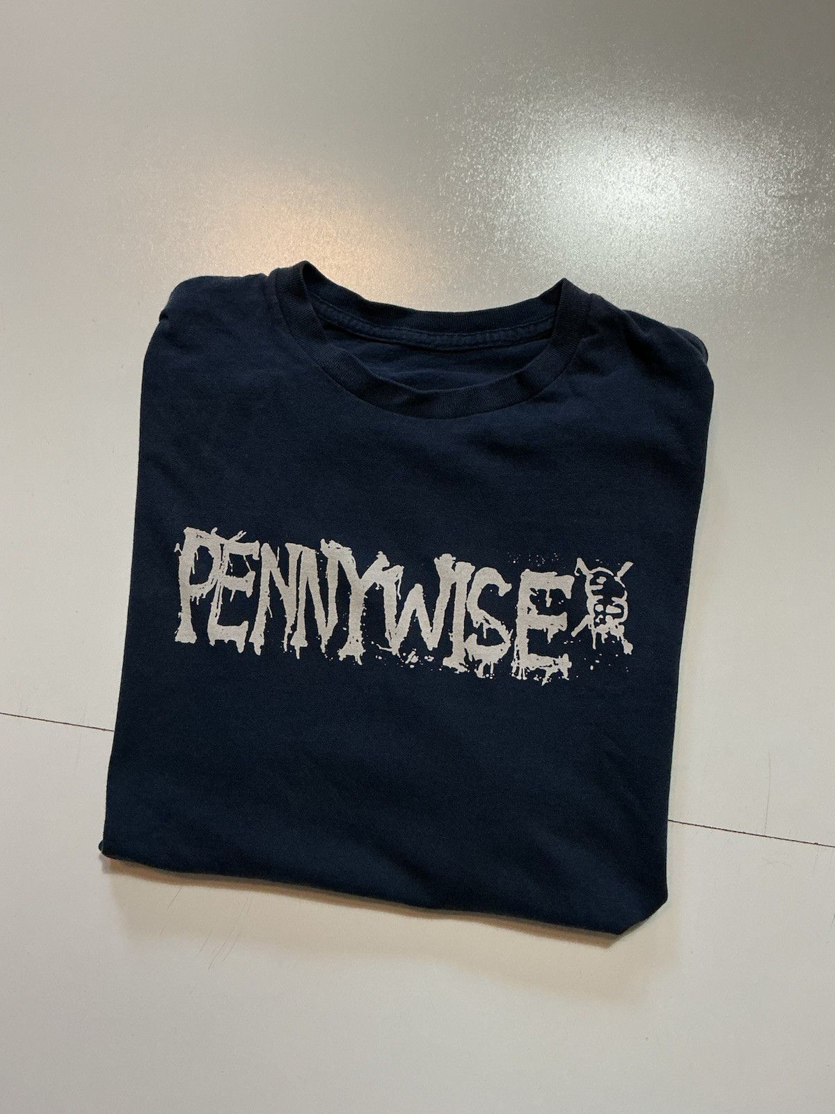 Pennywise Punk Rock Hardcore Band Navy Blue Graphic Short Sleeve Crew T-Shirt