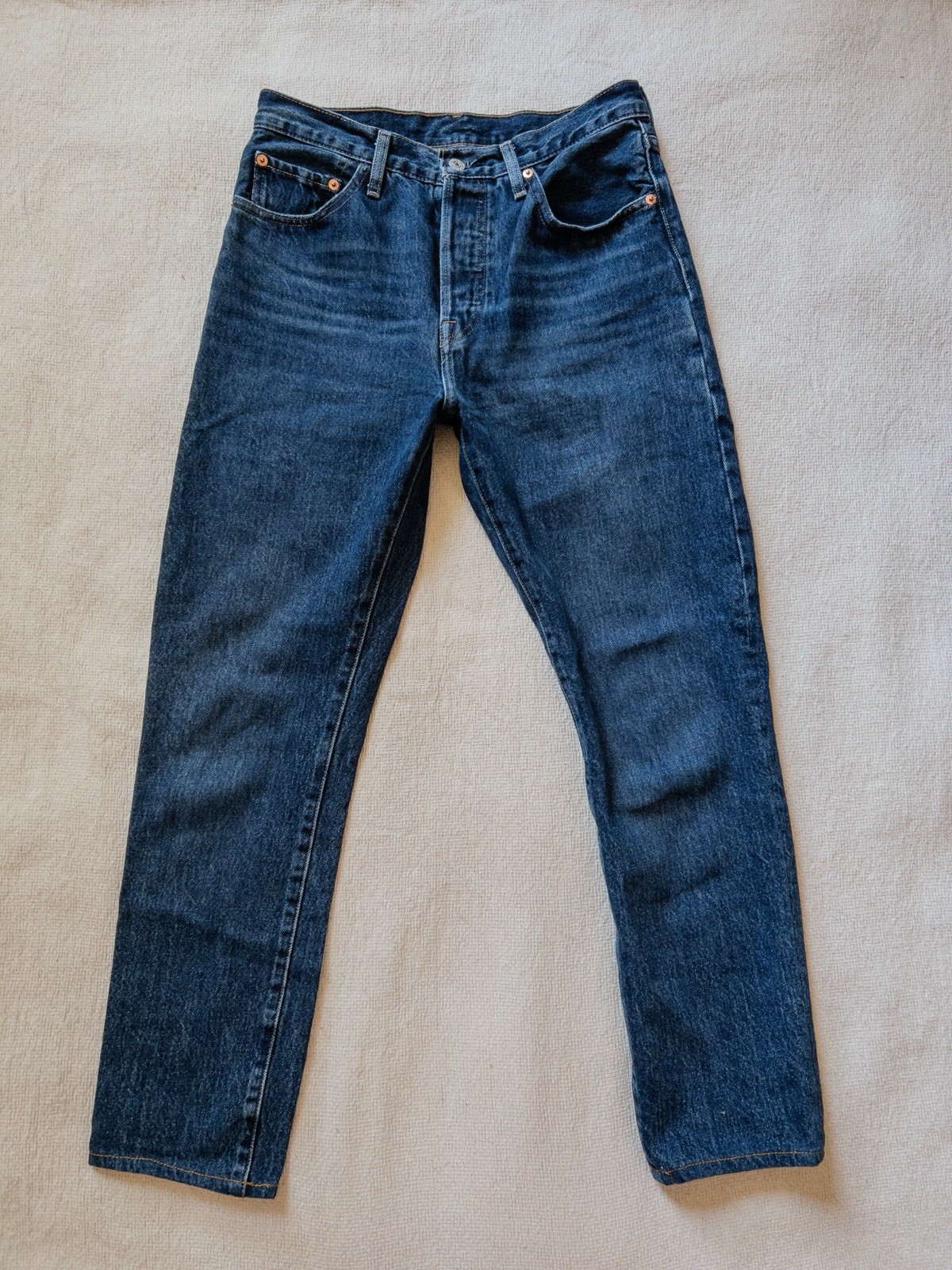 Levi’s Premium 501 Original Fit Jeans Men’s 28×26 Straight Crop Blue Button Fly