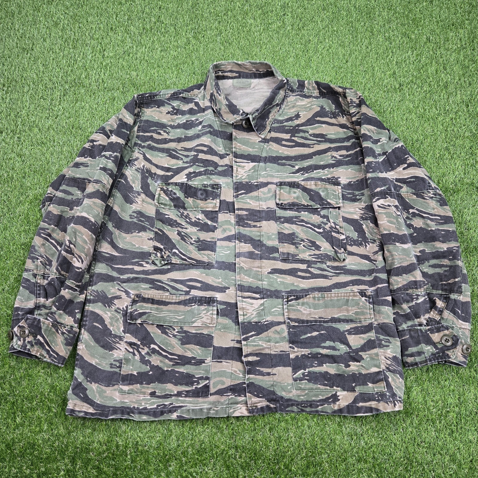 Tru-Spec BDU Jacket Shirt Mens Large Regular Tiger Stripe Camo Military Army