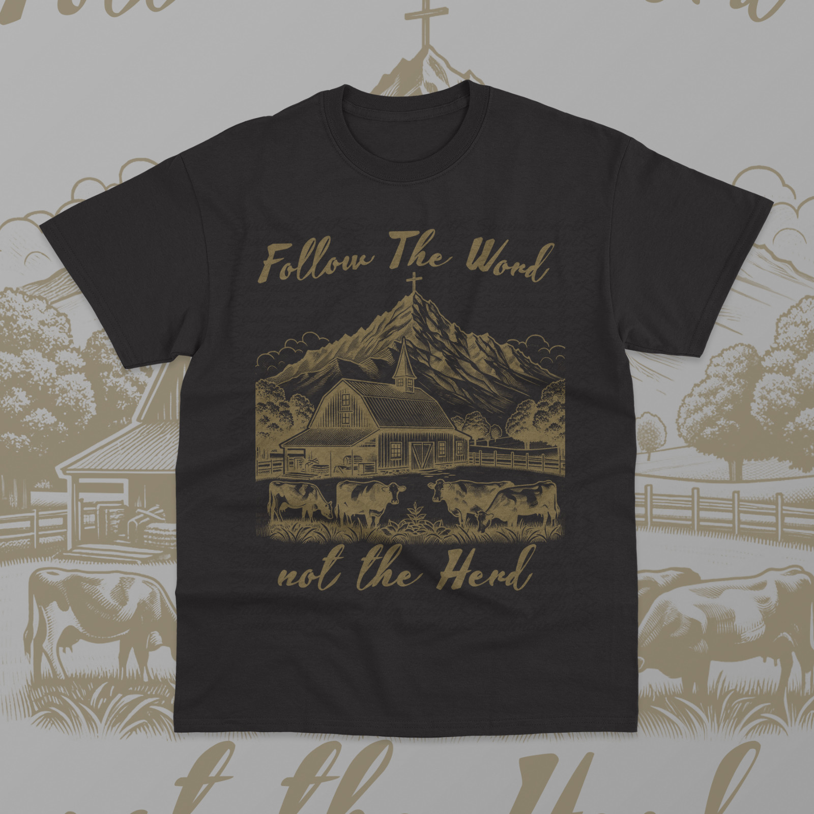 Follow the Word Not the Herd T-Shirt Religious Funny Bible Unisex Sweater Shirt