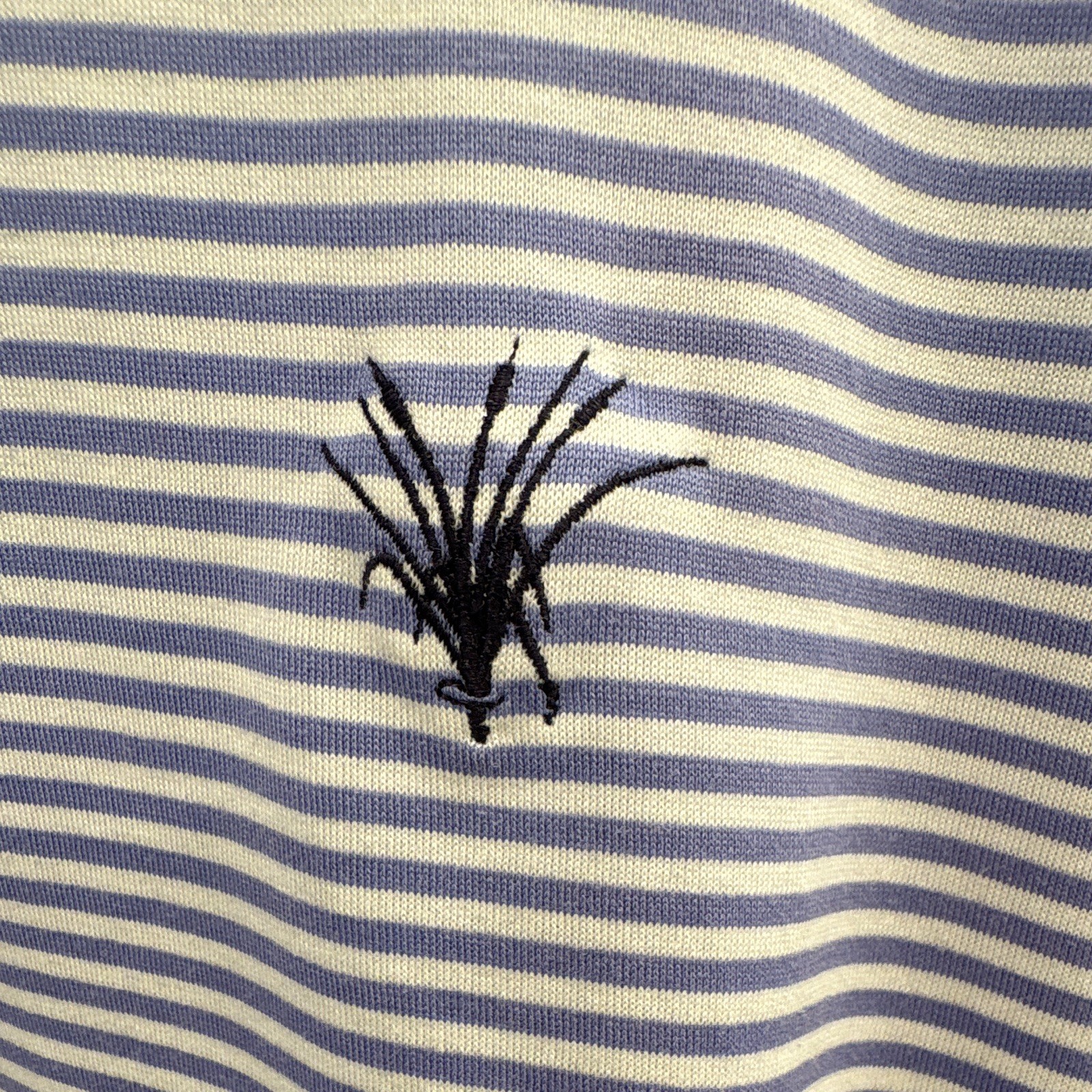 Fairway & Greene Pureformance Men’s Blue/White Striped Polo Shirt L Collared
