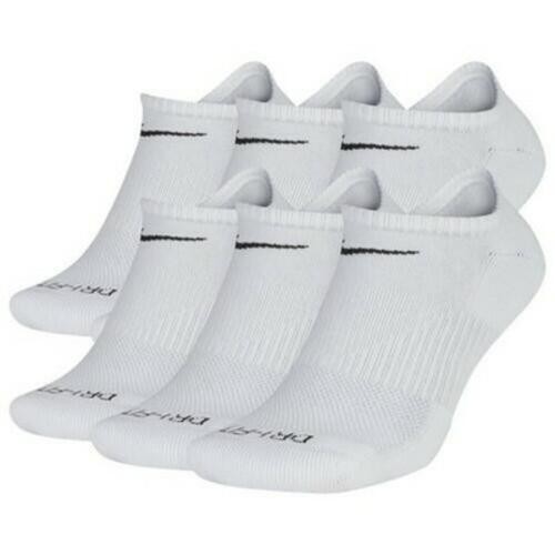 Nike Men’s Socks Everyday Plus Cushioned Athletic Training Dri-Fit No-Show Socks
