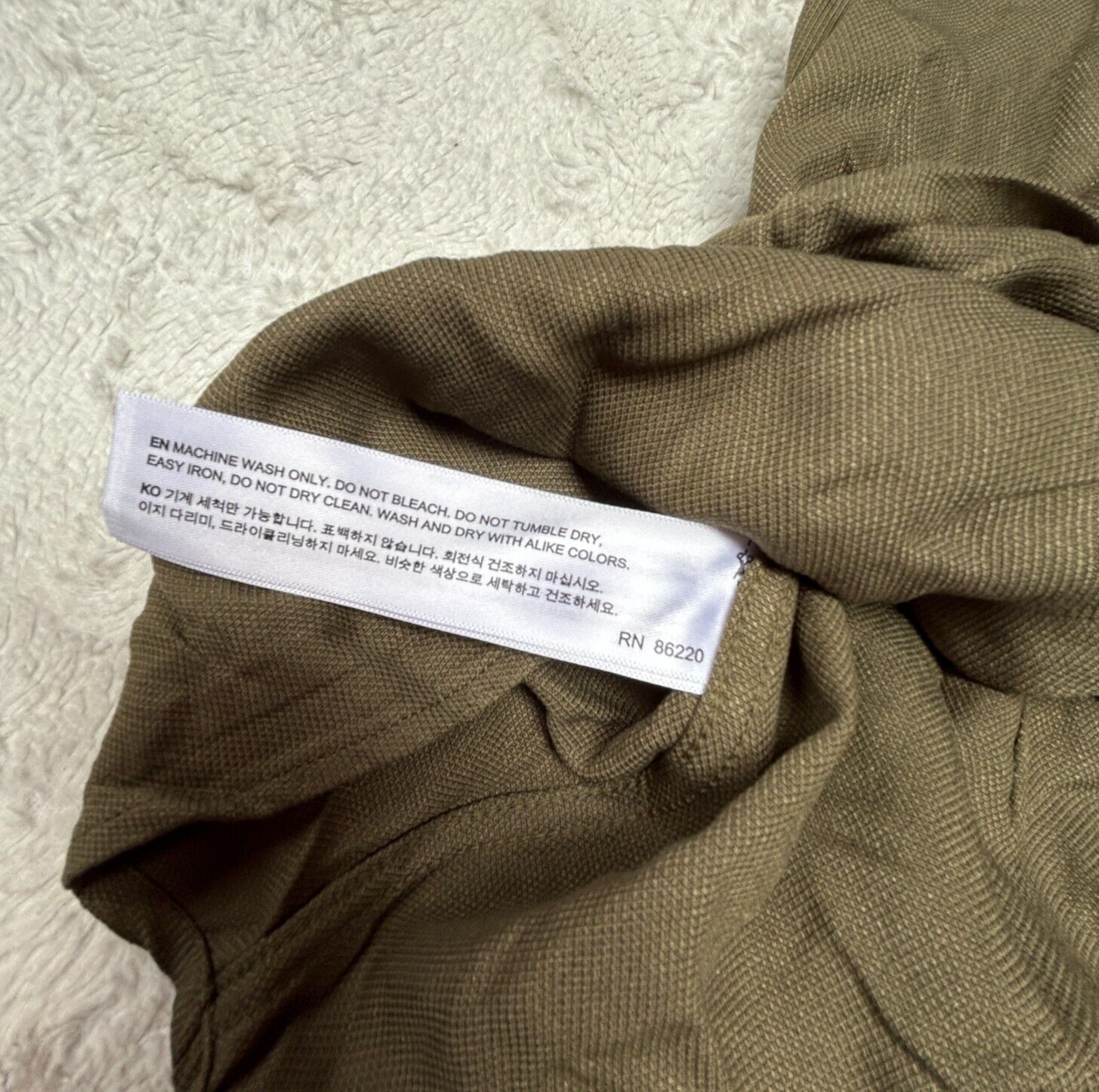 New Porter & Ash Inspired by Simplicity Mens Large Green Rayon Button-Up Shirt