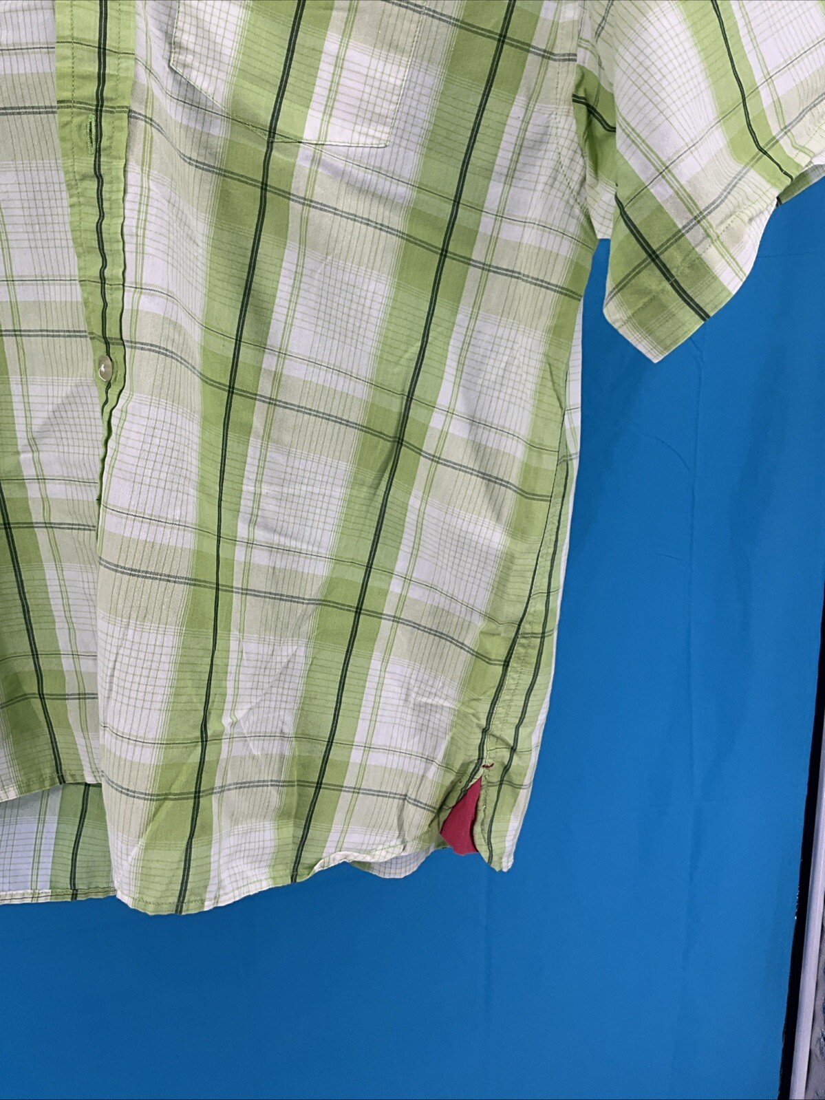 Address Unknown XL (18-20) Plaid Short Sleeve Shirt
