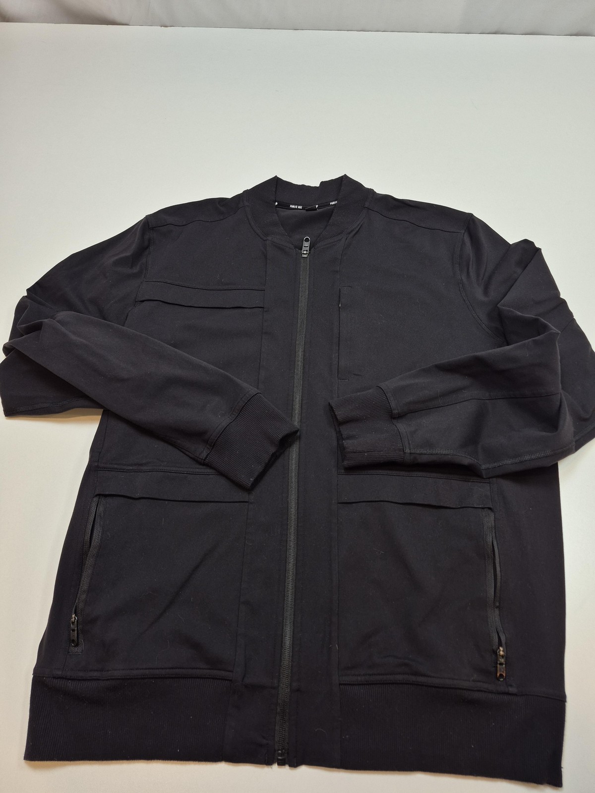 Public Rec Men’s Jacket Size XL Crosstown Bomber Full Zip Athletic Black