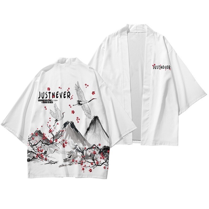 Men Kimono Coat Top Pants Yukata Retro Plain Casual Polyester 2020-2029