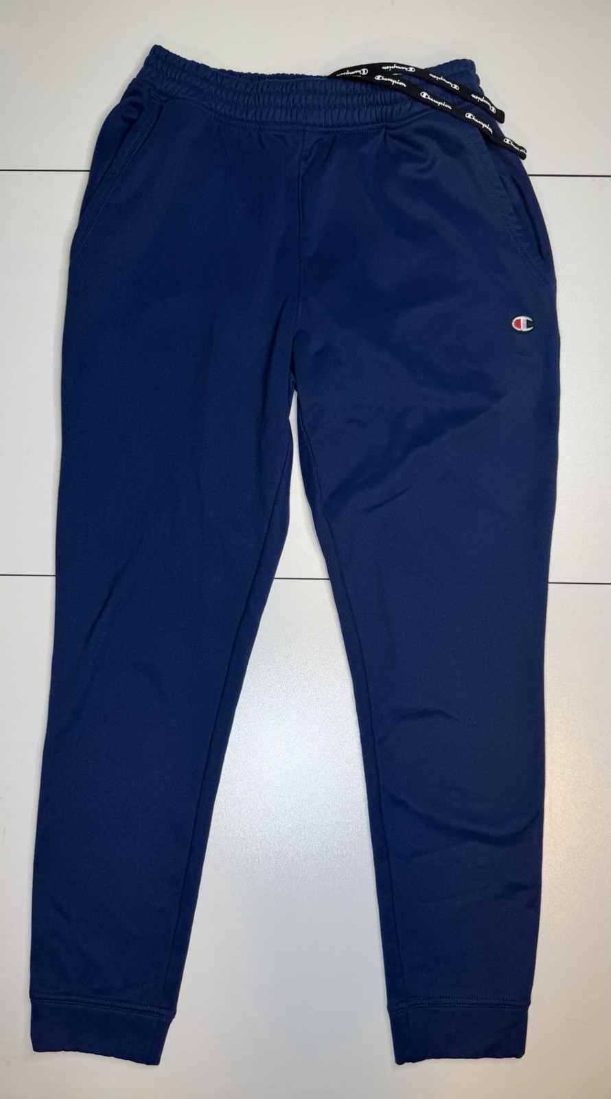Men’s Champion Navy Blue Fleece Jogger Pants Size: Small