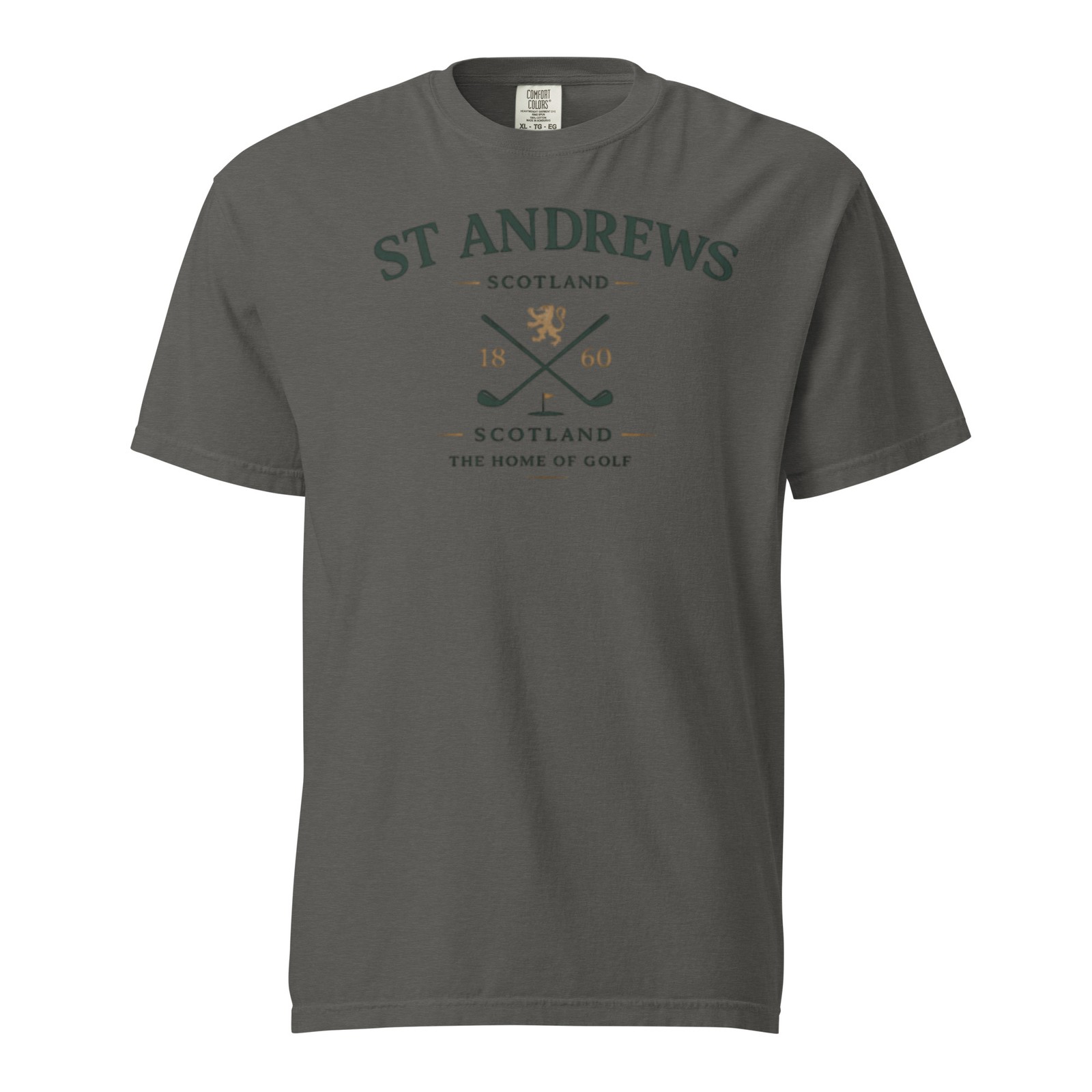 St Andrews Scotland Golf Shirt Comfort Colors Heritage Golf Club Tee