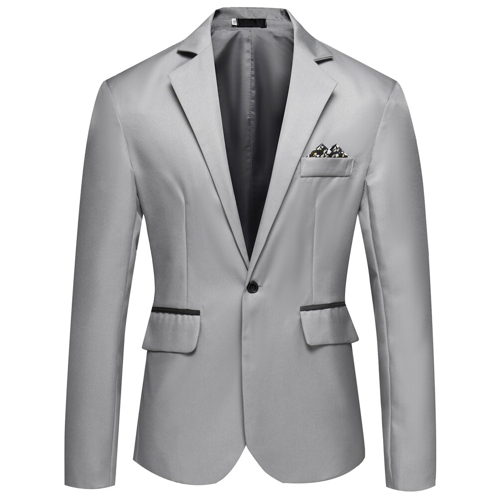 Men’s Tuxedo Jacket Notched Lapel One Button Suit Blazer for Dinner Wedding Prom
