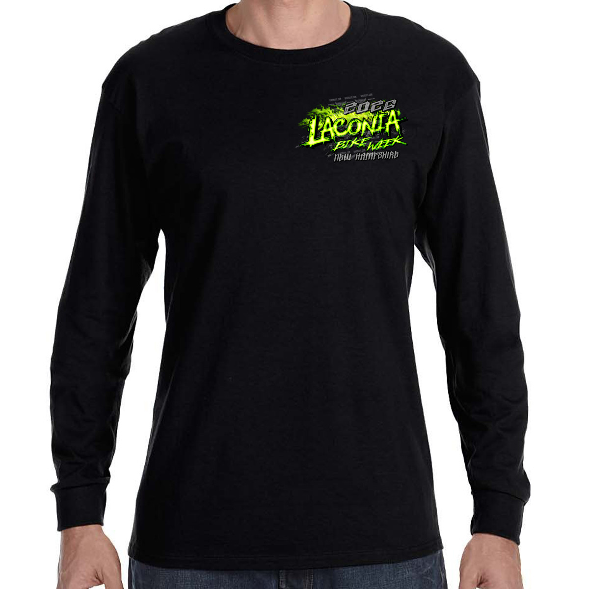 Long Sleeve 2026 Laconia Motorcycle Week Skid Row No Harley