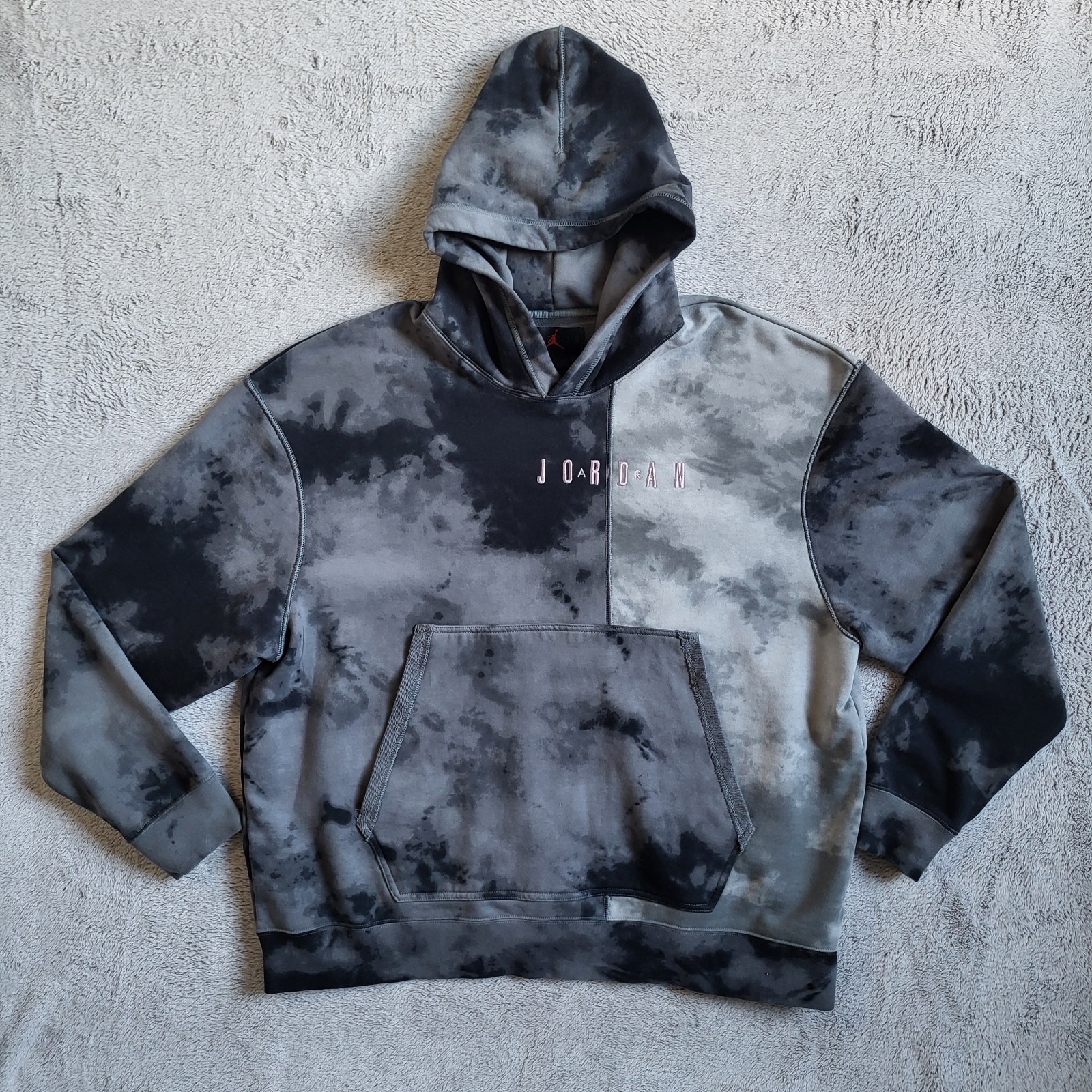 Air Jordan Sport DNA Hoodie Mens XXL Gray Tie Dye Basketball Performance