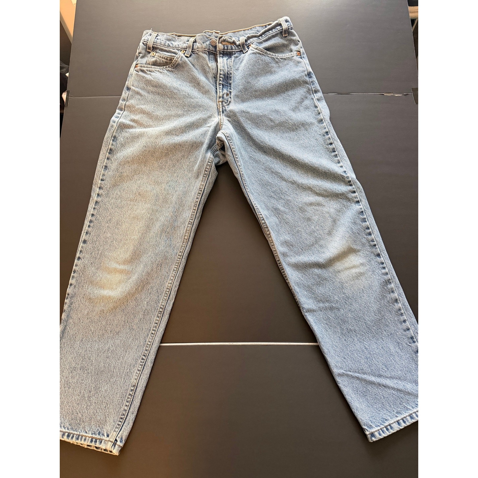 Levi’s 550 Relaxed Fit Jeans Orange Tab Fade Denim 34×30