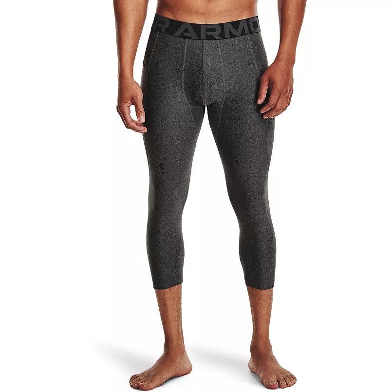 Under Armour Men’s Carbon Heather/Black 3/4 Base Layer Leggings (1361586) XL/XXL