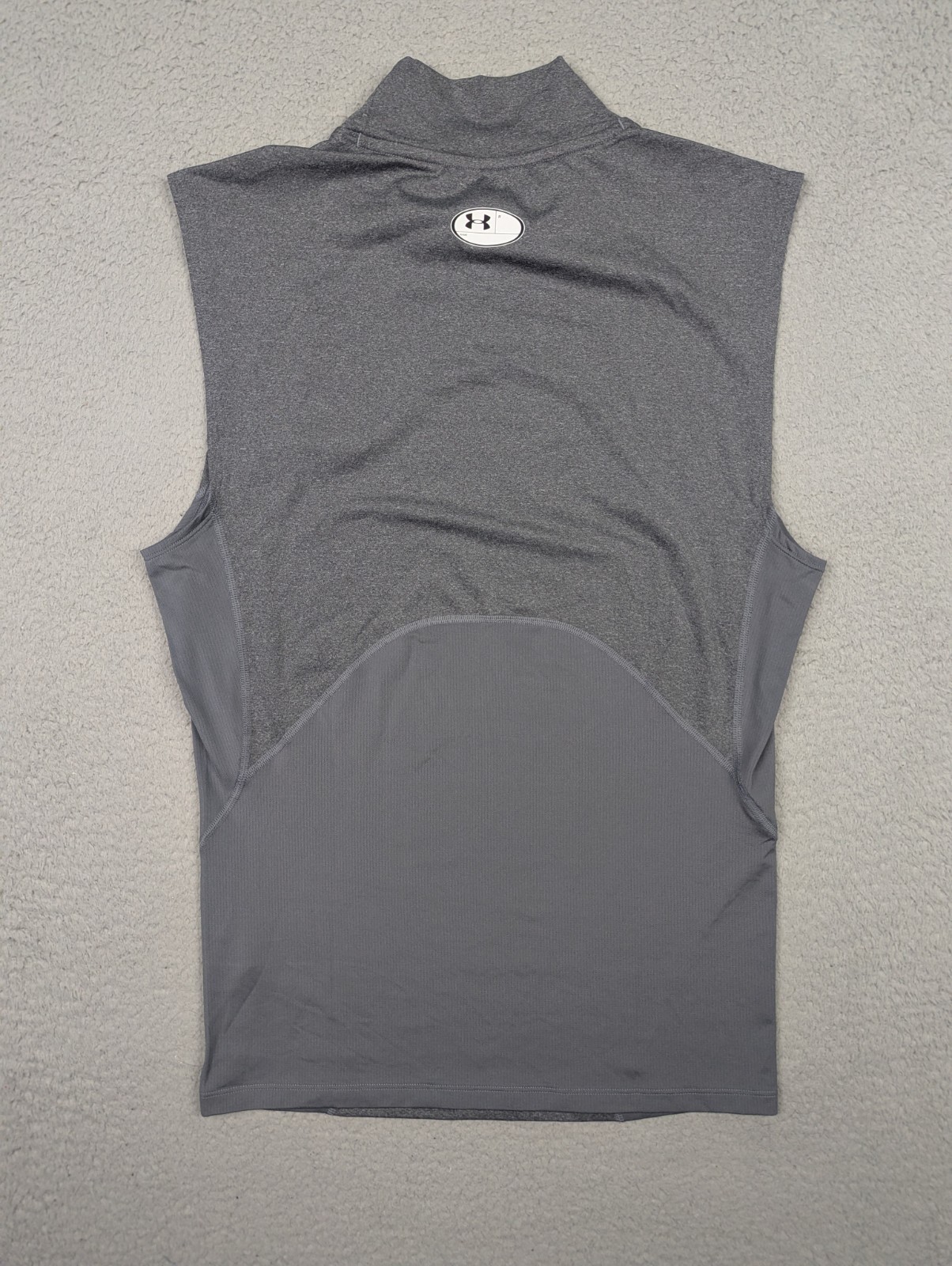 Mens Under Armour Compression Gray Shirt Heatgear Sleaveless Size XL