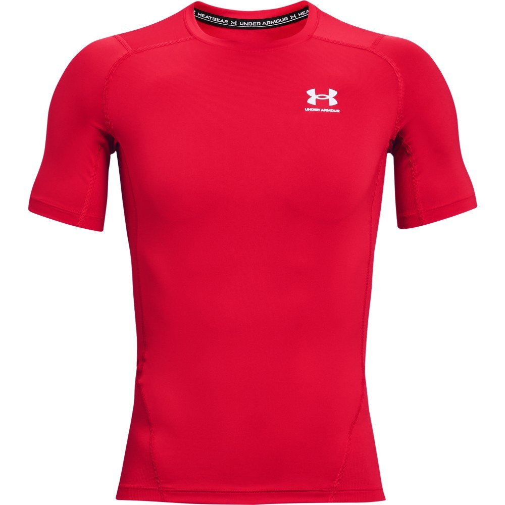 Under Armour 1361518 Men’s UA HeatGear Armour Short Sleeve T-Shirt, Red, X-Large